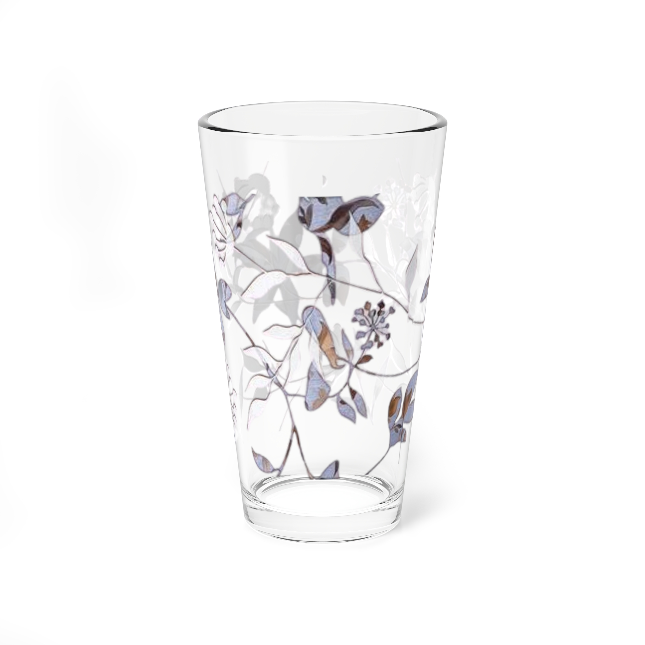 Floral Vine 16oz Mixing Glass — Botanical Cocktail Mixing Tumbler - Image 2