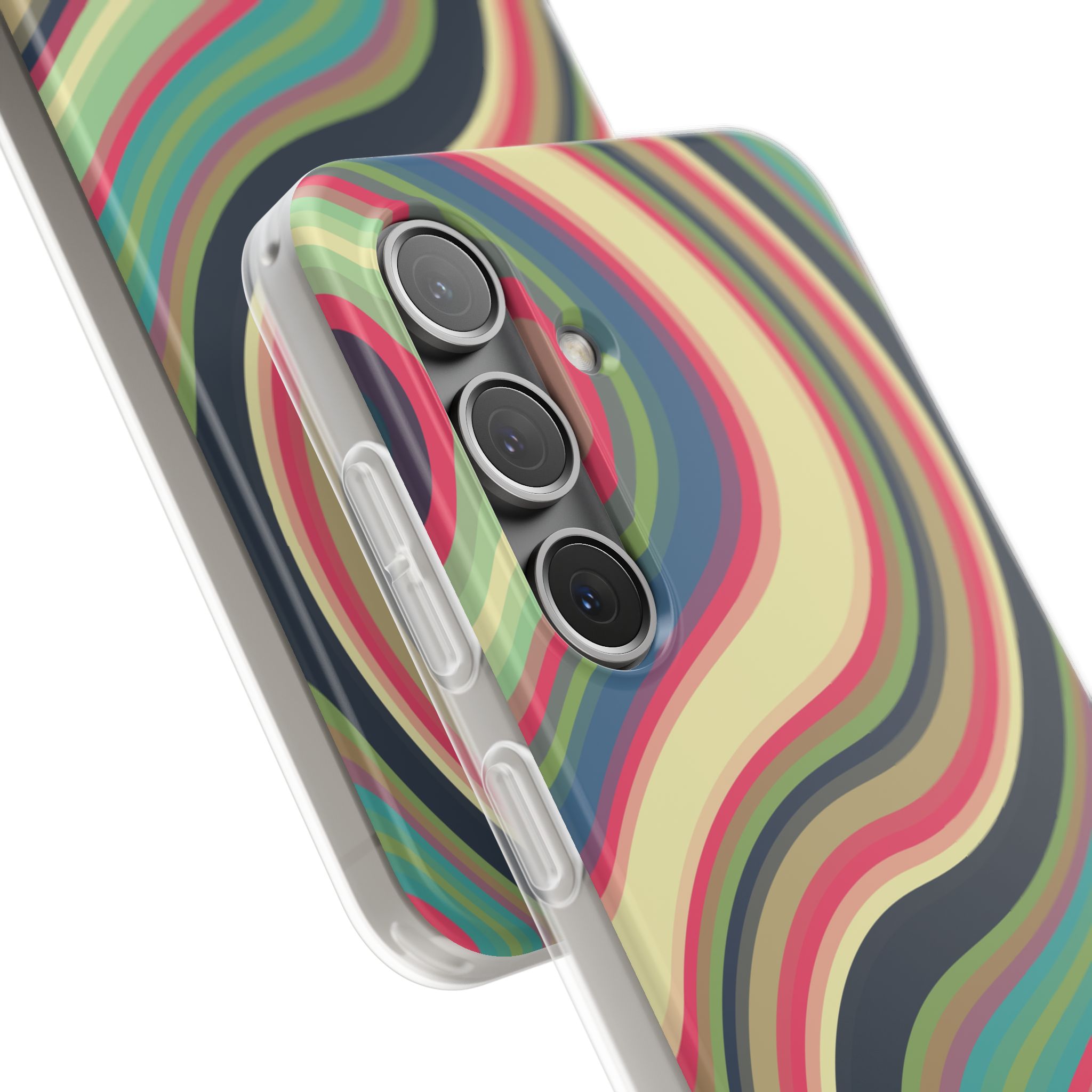 Colorful 1970s-Inspired Abstract Pattern– Retro Swirl Phone Case - Image 99