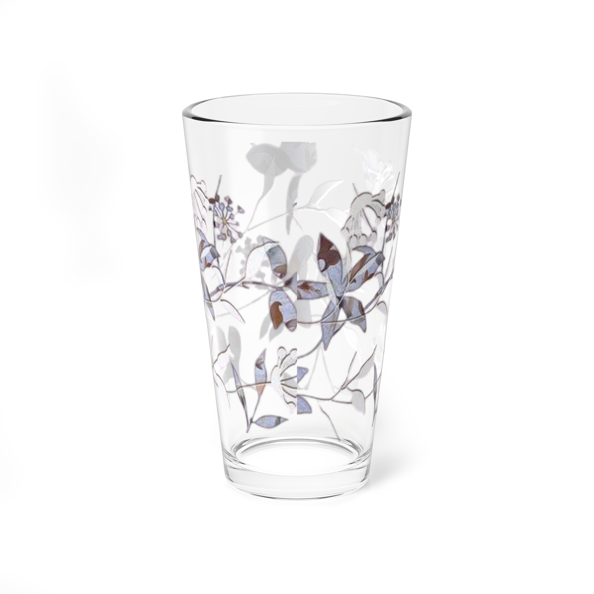 Floral Vine 16oz Mixing Glass — Botanical Cocktail Mixing Tumbler - Image 4