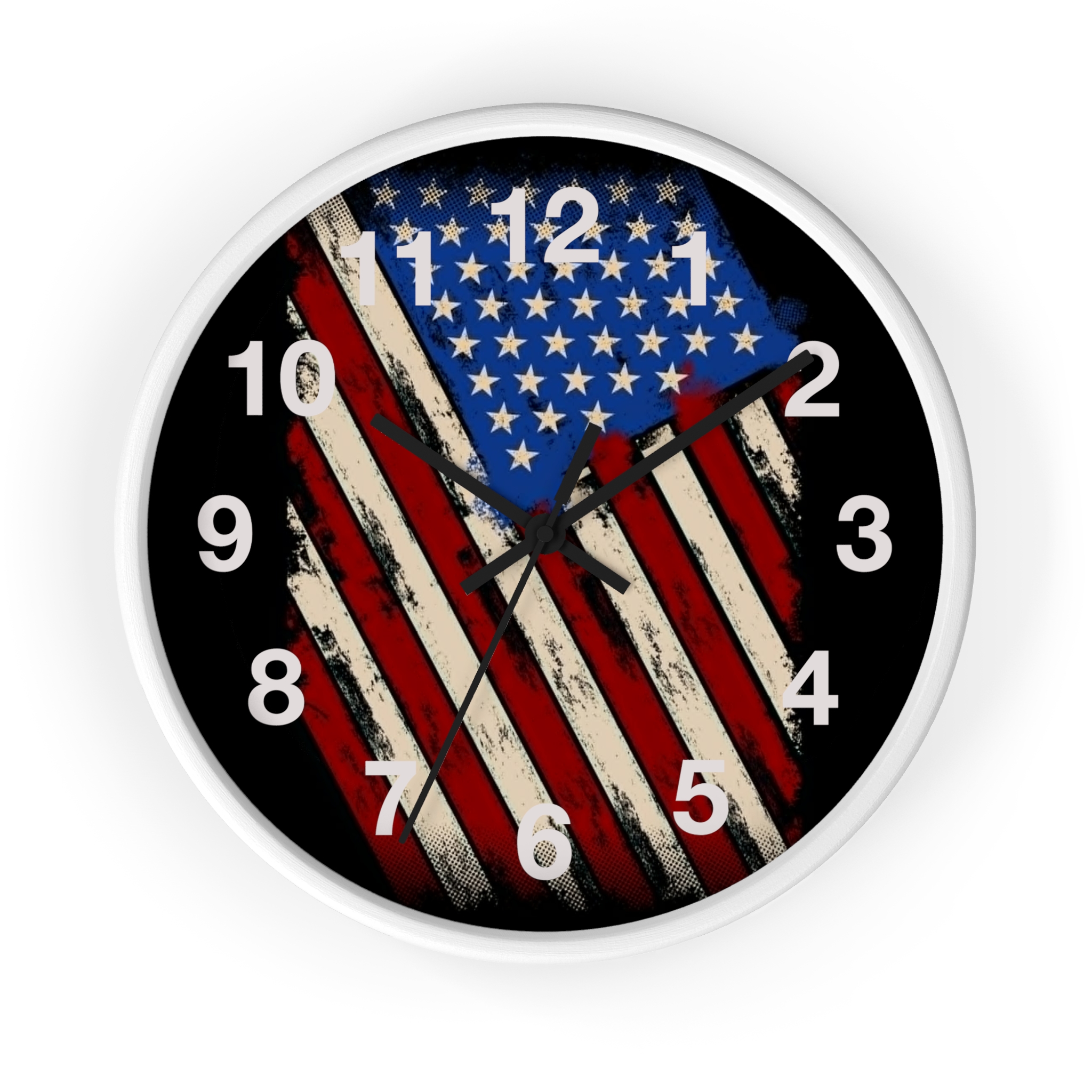 Patriotic Distressed American Flag Wall Clock – Vintage USA Home Decor - Image 13