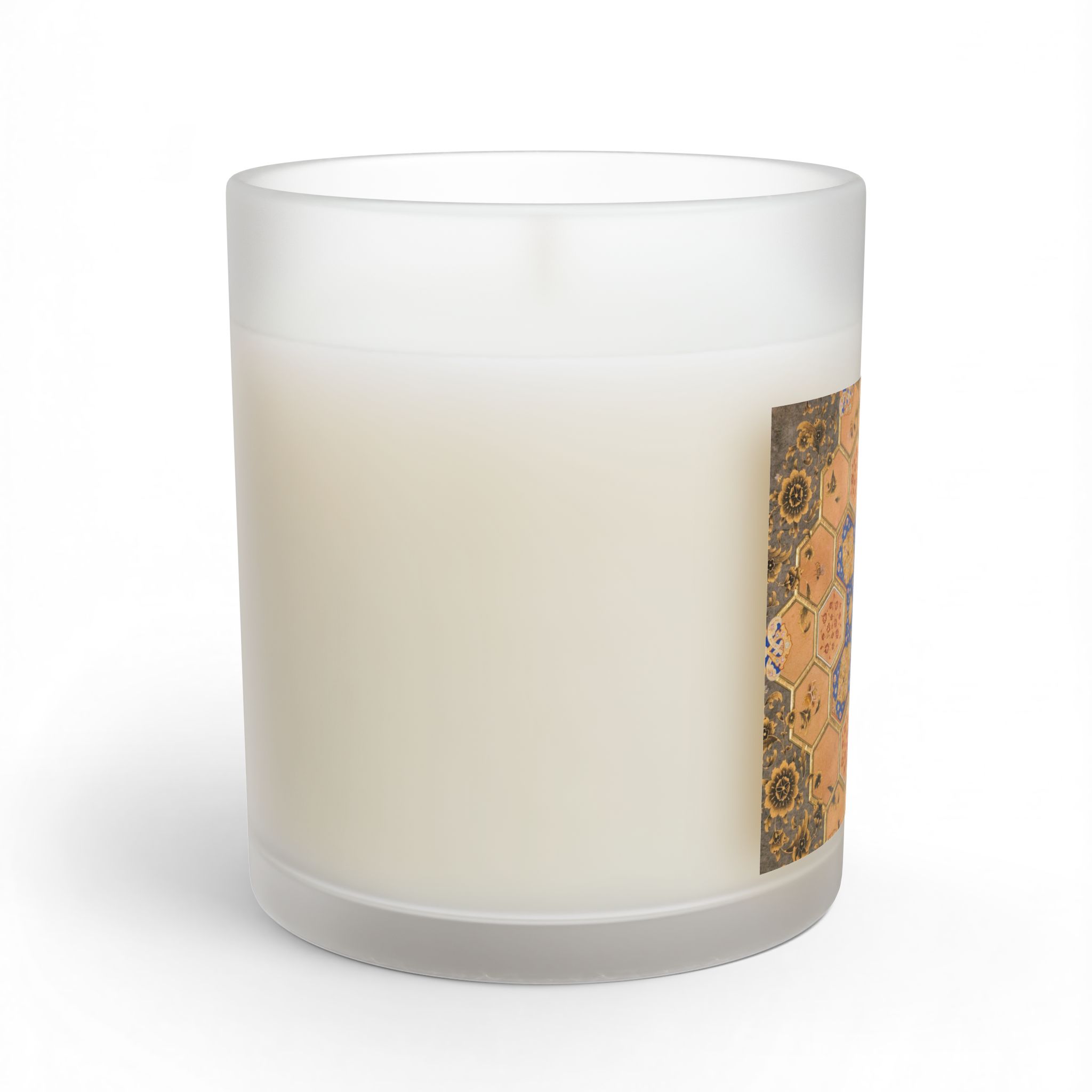 Moroccan Tile Pattern Glass Candle — 11oz Decorative Scented Candle - Image 6