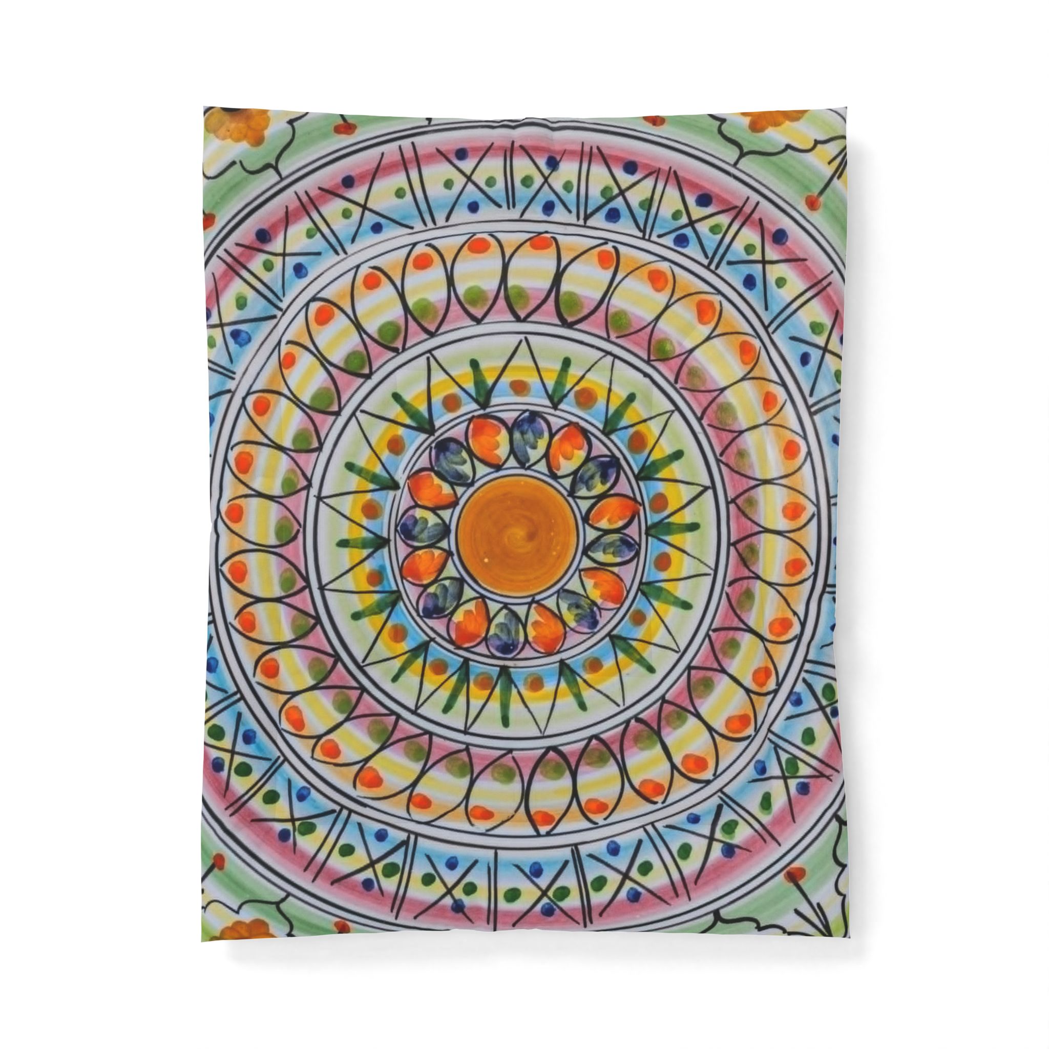 Mandala Sunburst Cotton Comforter – Colorful Boho Bedding Throw - Image 5