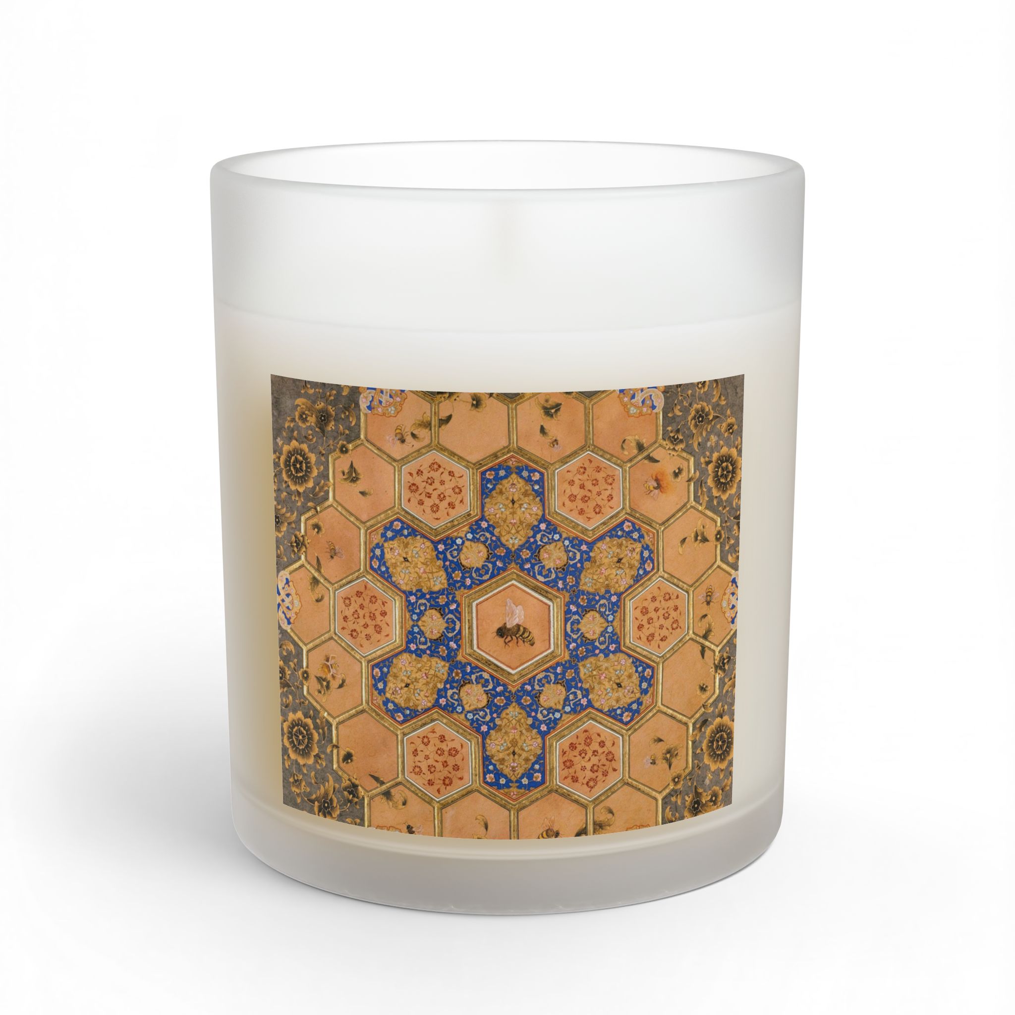 Moroccan Tile Pattern Glass Candle — 11oz Decorative Scented Candle - Image 5
