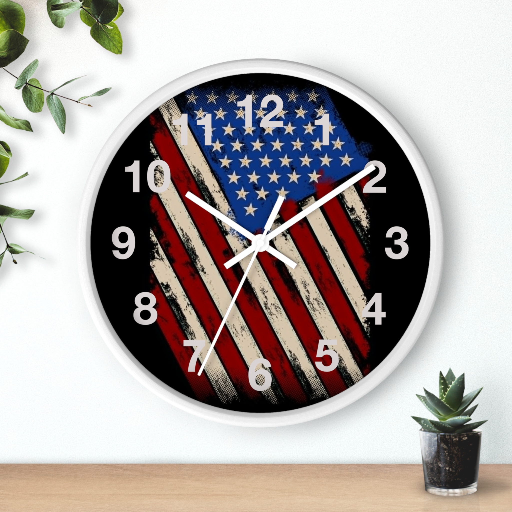 Patriotic Distressed American Flag Wall Clock – Vintage USA Home Decor - Image 9