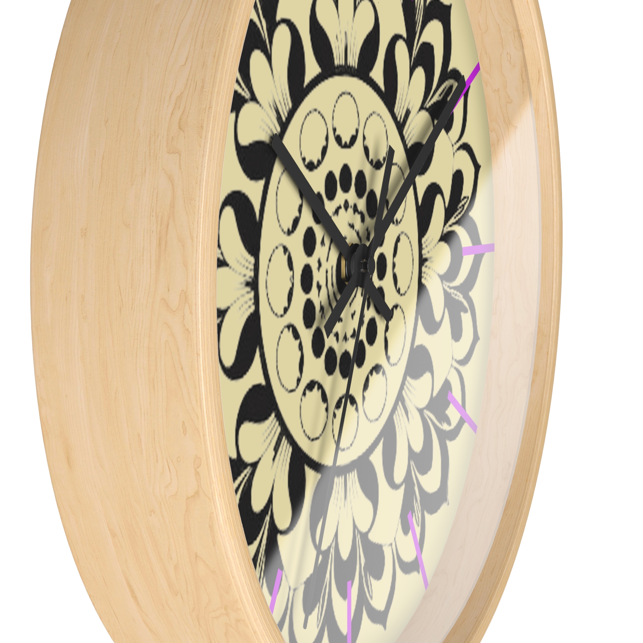 Mandala Moon Phase Wall Clock — Boho Floral Lunar Home Decor - Image 14
