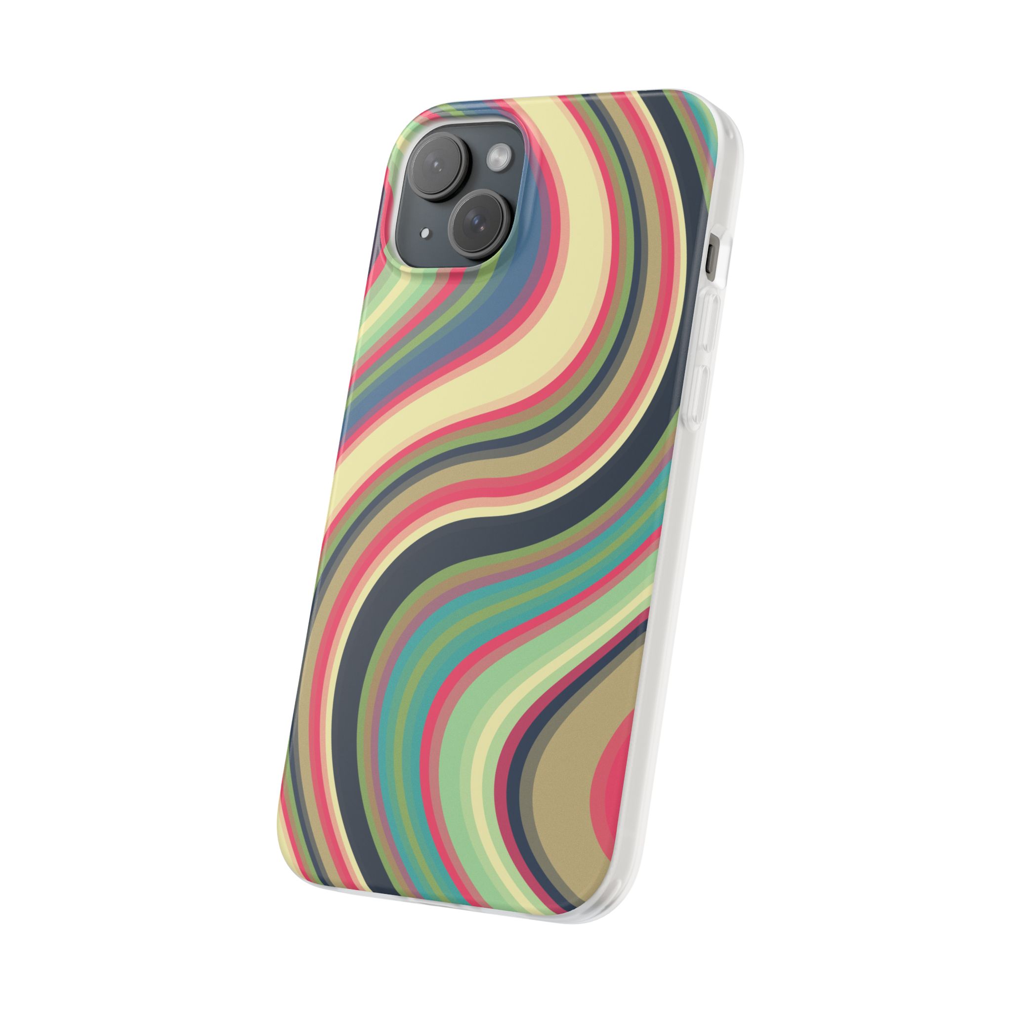 Colorful 1970s-Inspired Abstract Pattern– Retro Swirl Phone Case - Image 76