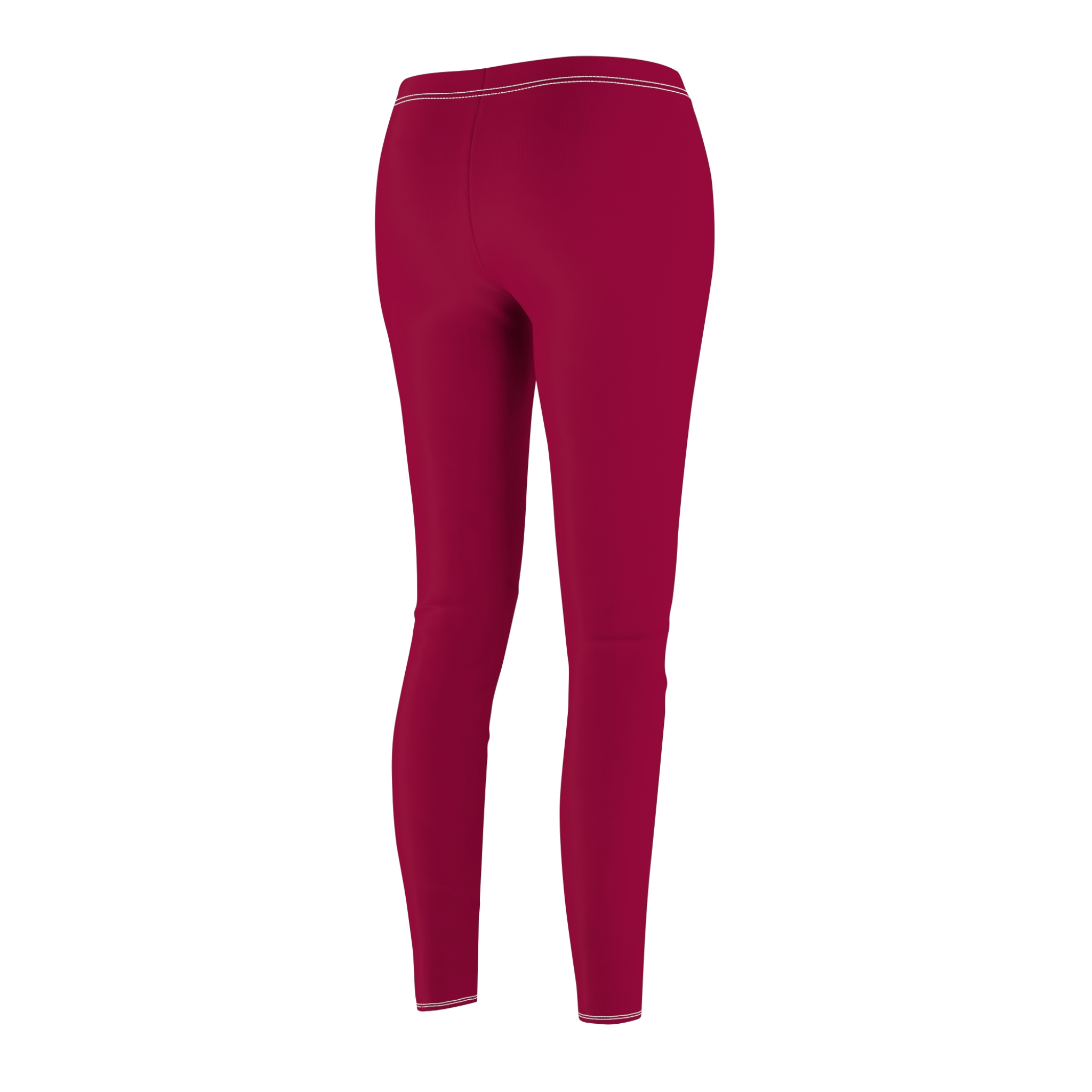 Women's Maroon Everyday Leggings — Stretchy Casual AOP Pants - Image 5