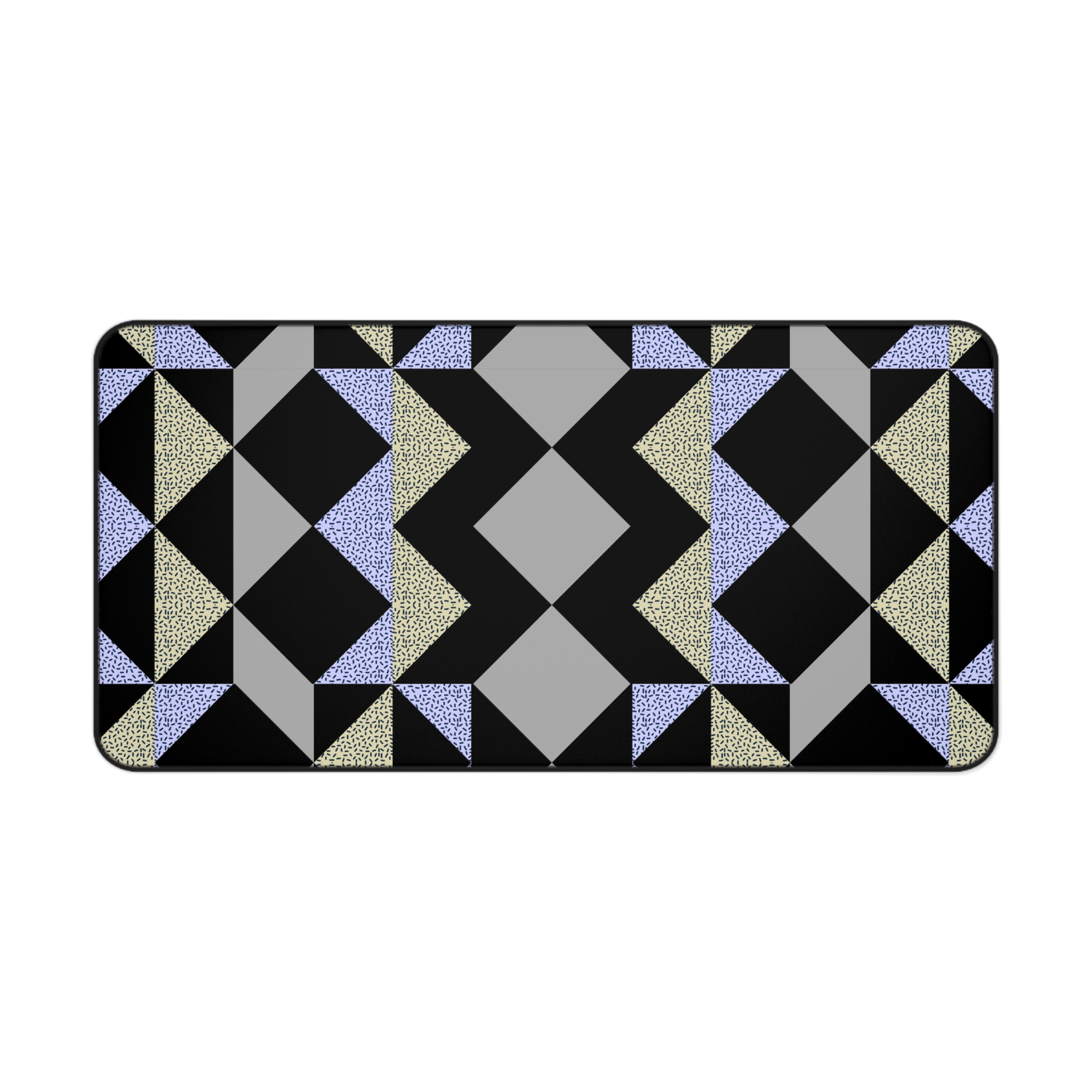 Geometric Glam Desk Mat — Modern Black & Silver Pattern - Image 9