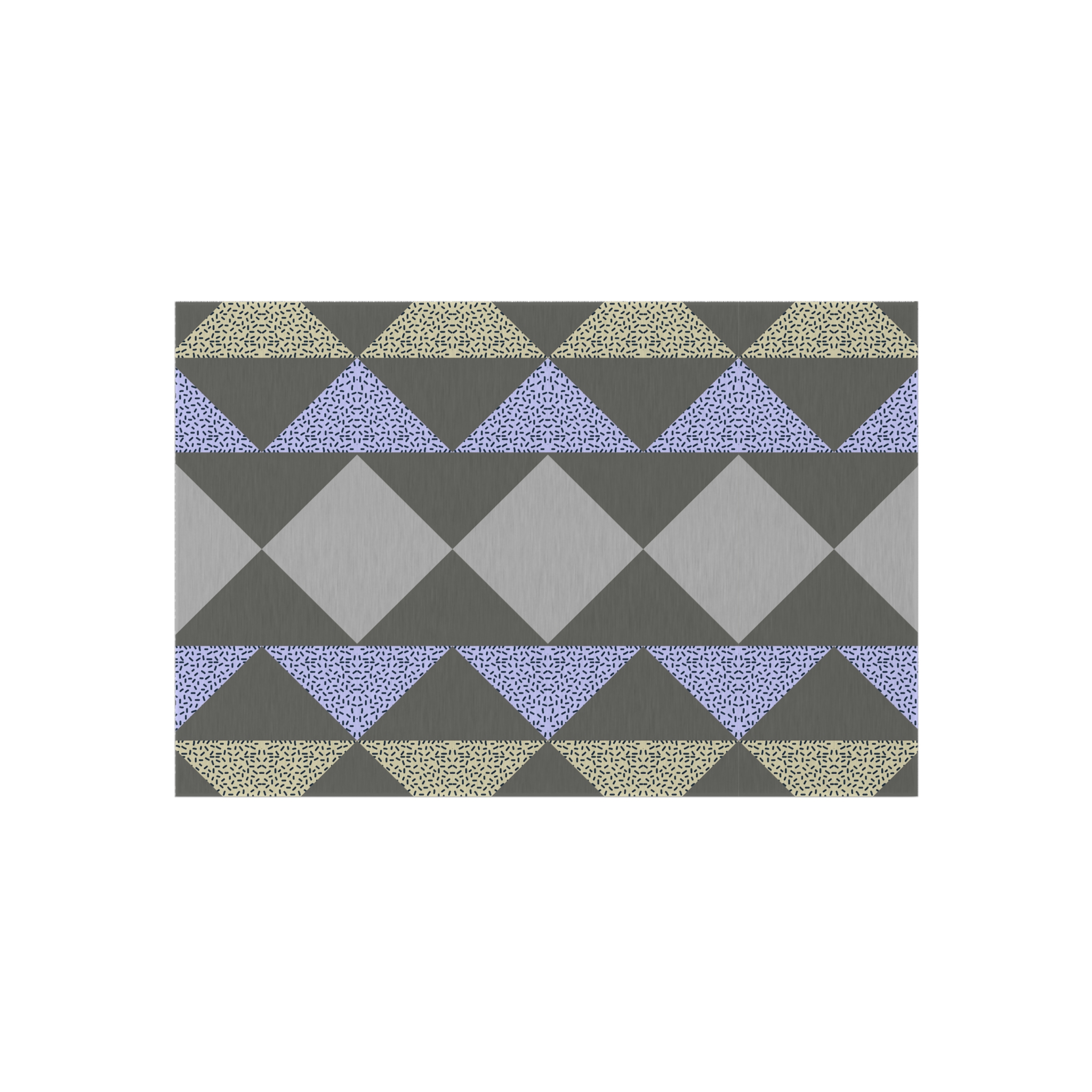Geometric Triangle Outdoor Rug — Modern Patio Mat in Gray, Blue & Beige - Image 2