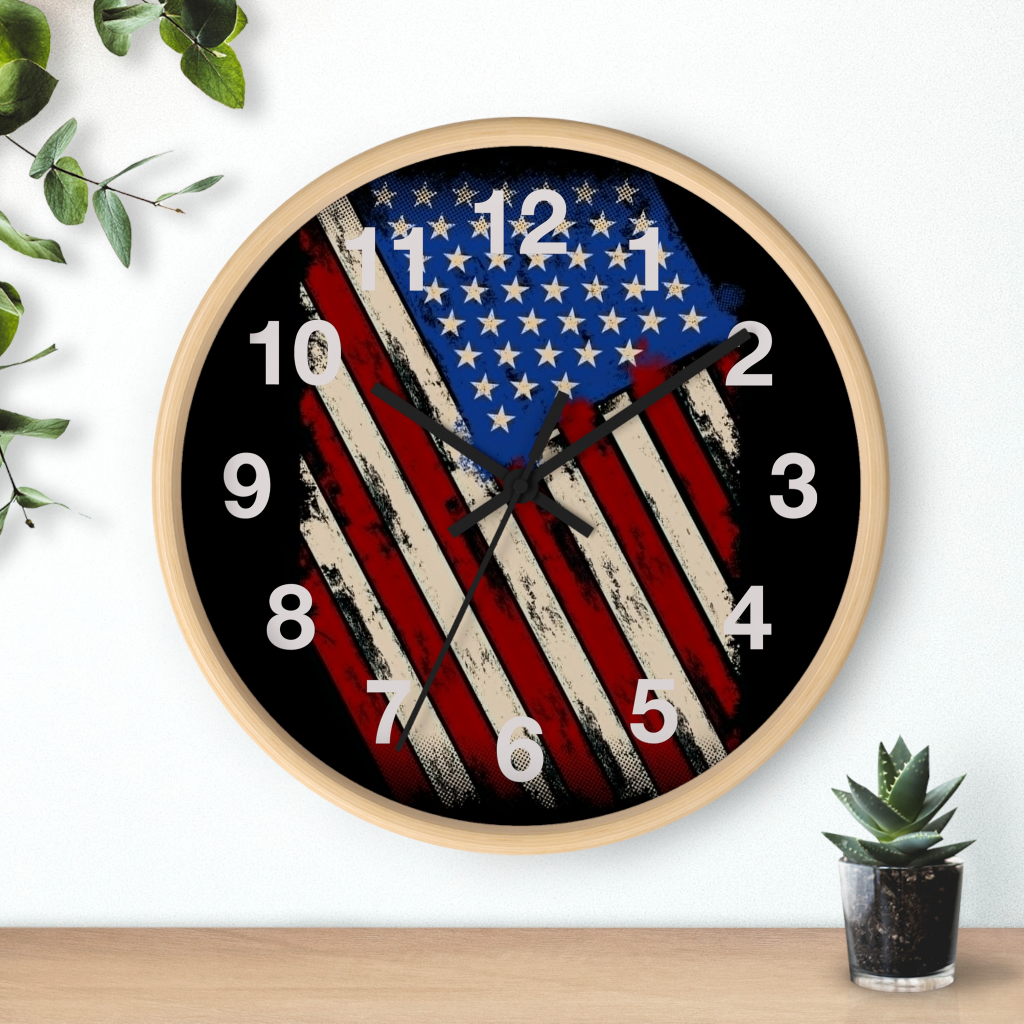 Patriotic Distressed American Flag Wall Clock – Vintage USA Home Decor - Image 18