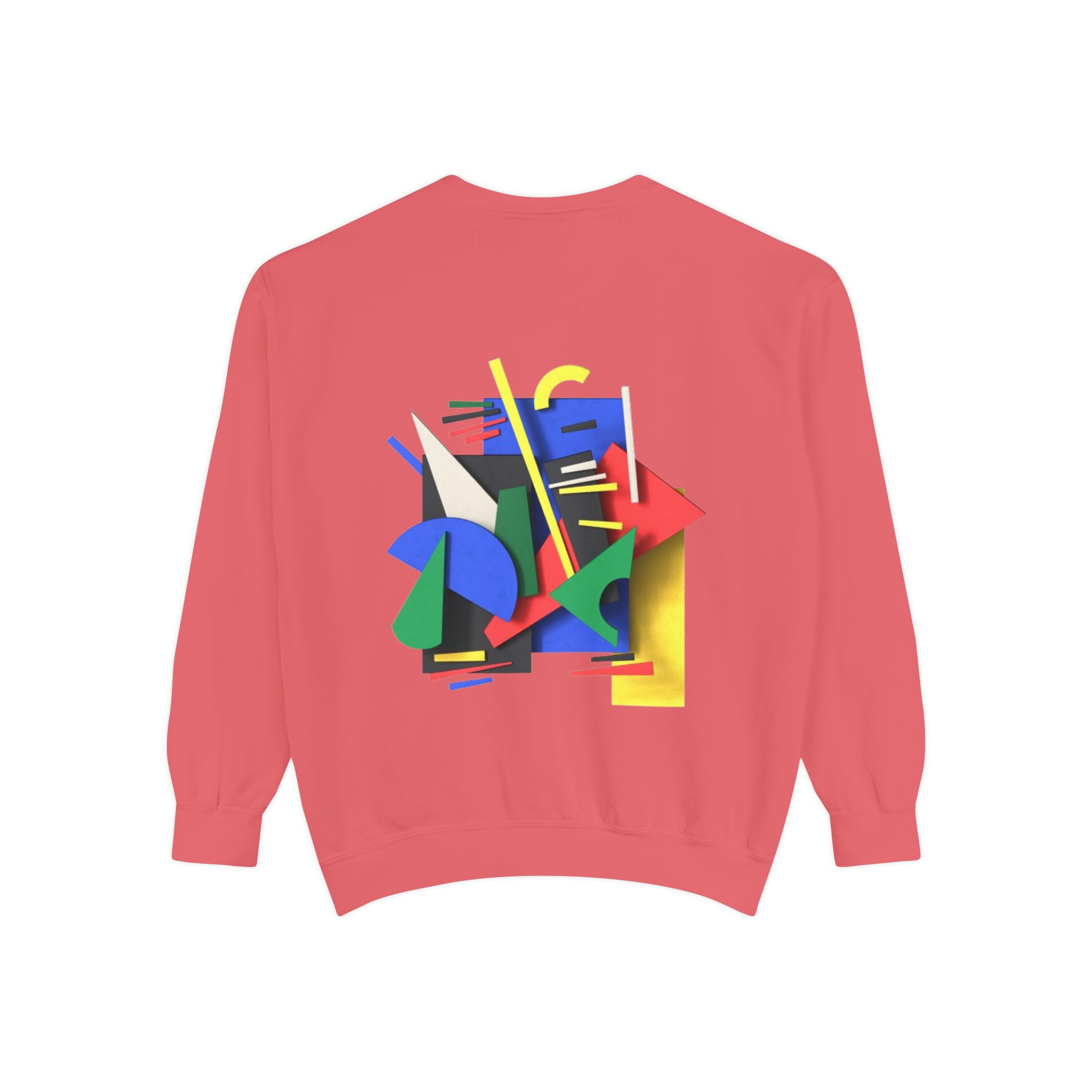 Abstract Geometric Crewneck Sweatshirt — Colorful 80s Retro Art Design - Image 92