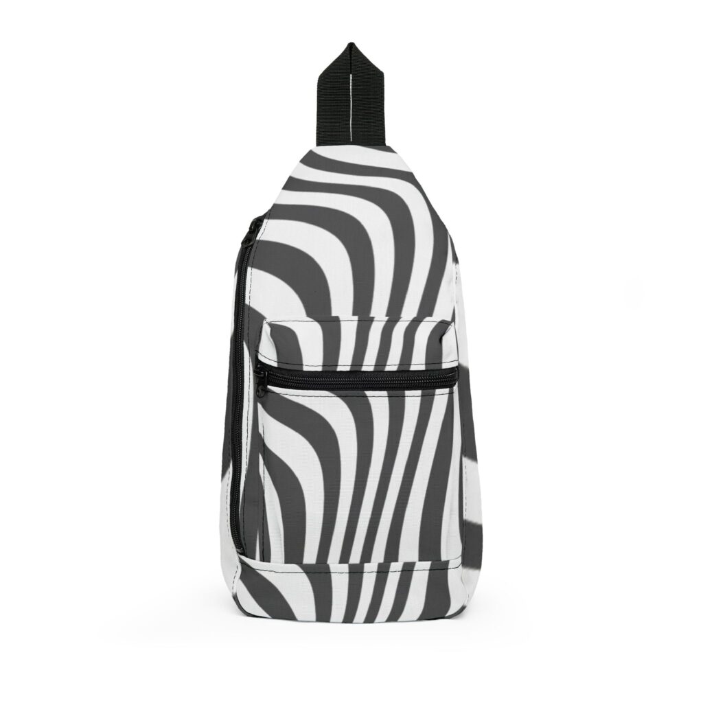 Monochrome Zebra Stripe Sling Bag — Black & White Patterned Crossbody
