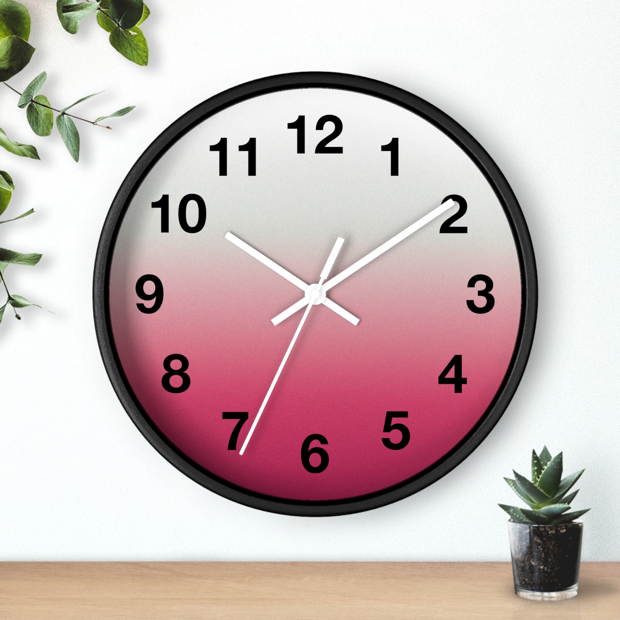 Pink Ombre Wall Clock — Modern Gradient Timepiece for Home & Office - Image 6