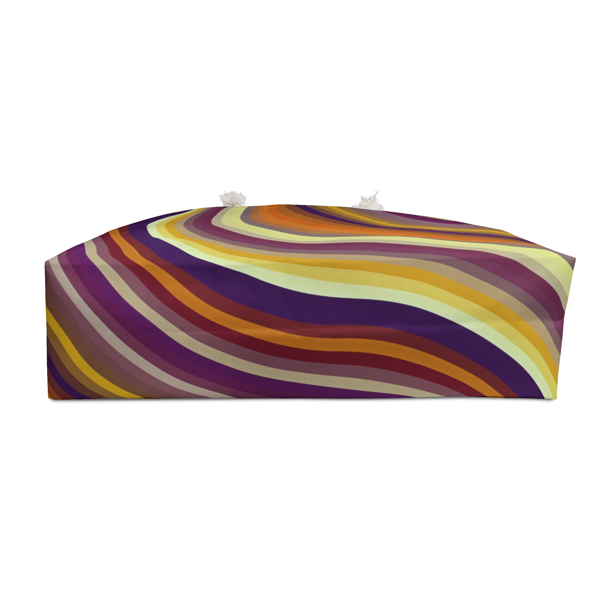 Retro Swirl Weekender Bag — Oversized Travel Tote in Autumn Stripe - Image 4