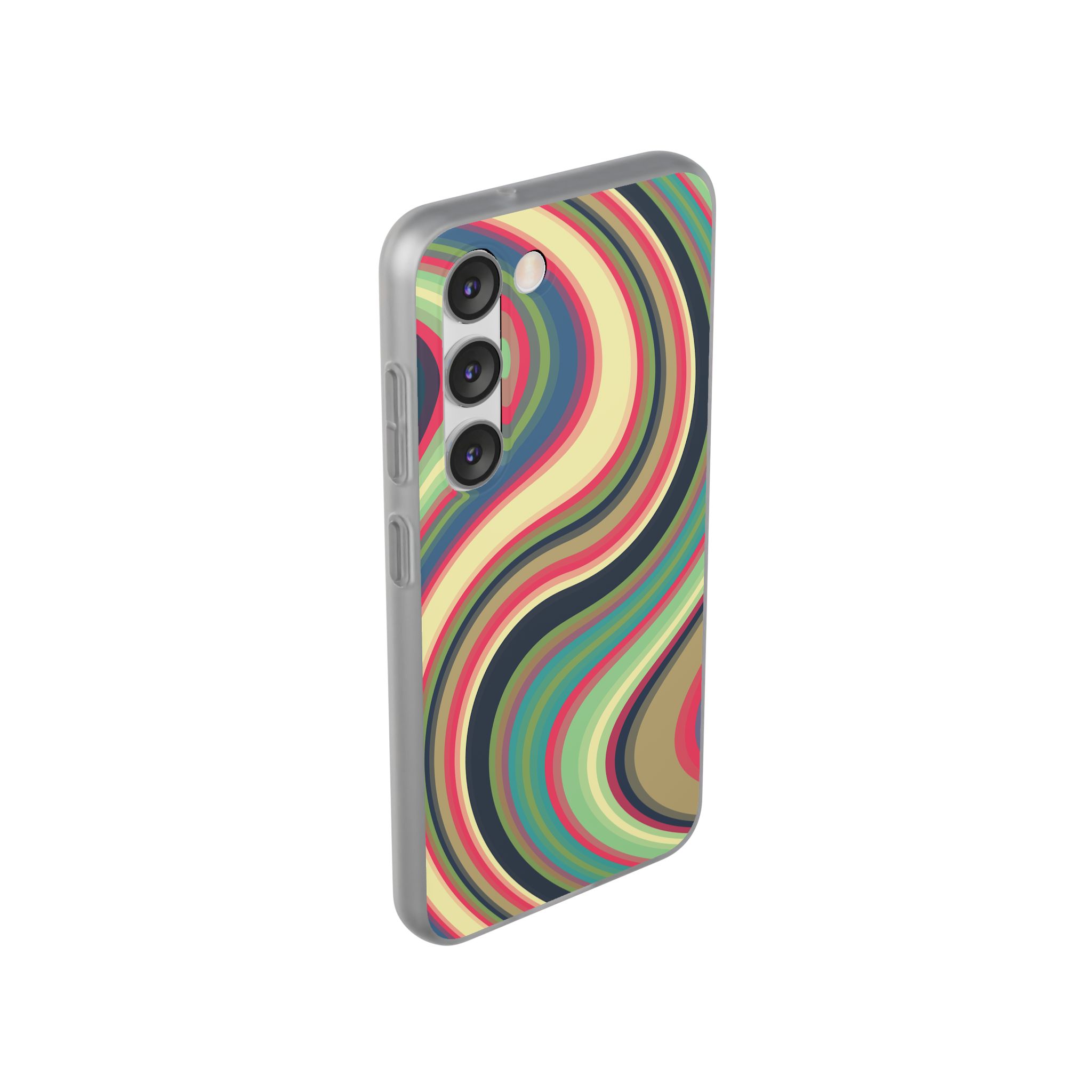 Colorful 1970s-Inspired Abstract Pattern– Retro Swirl Phone Case - Image 45