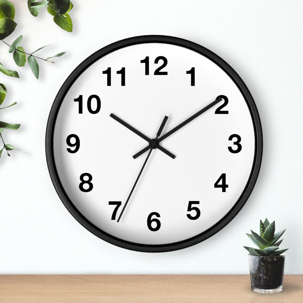 Minimal Black Frame Wall Clock — Modern Silent Home Clock