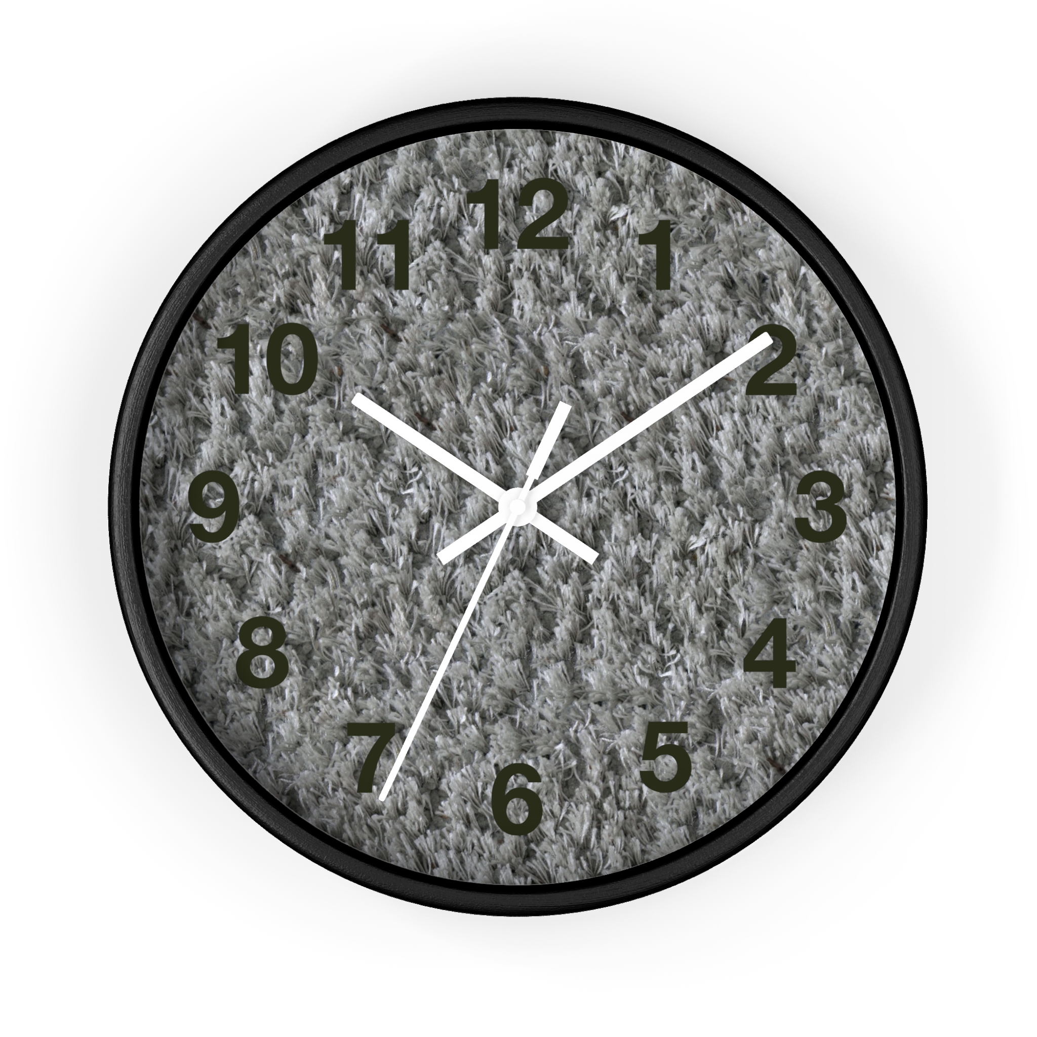 Gray Textured Wall Clock — Modern Neutral Home Decor Clock - Image 4