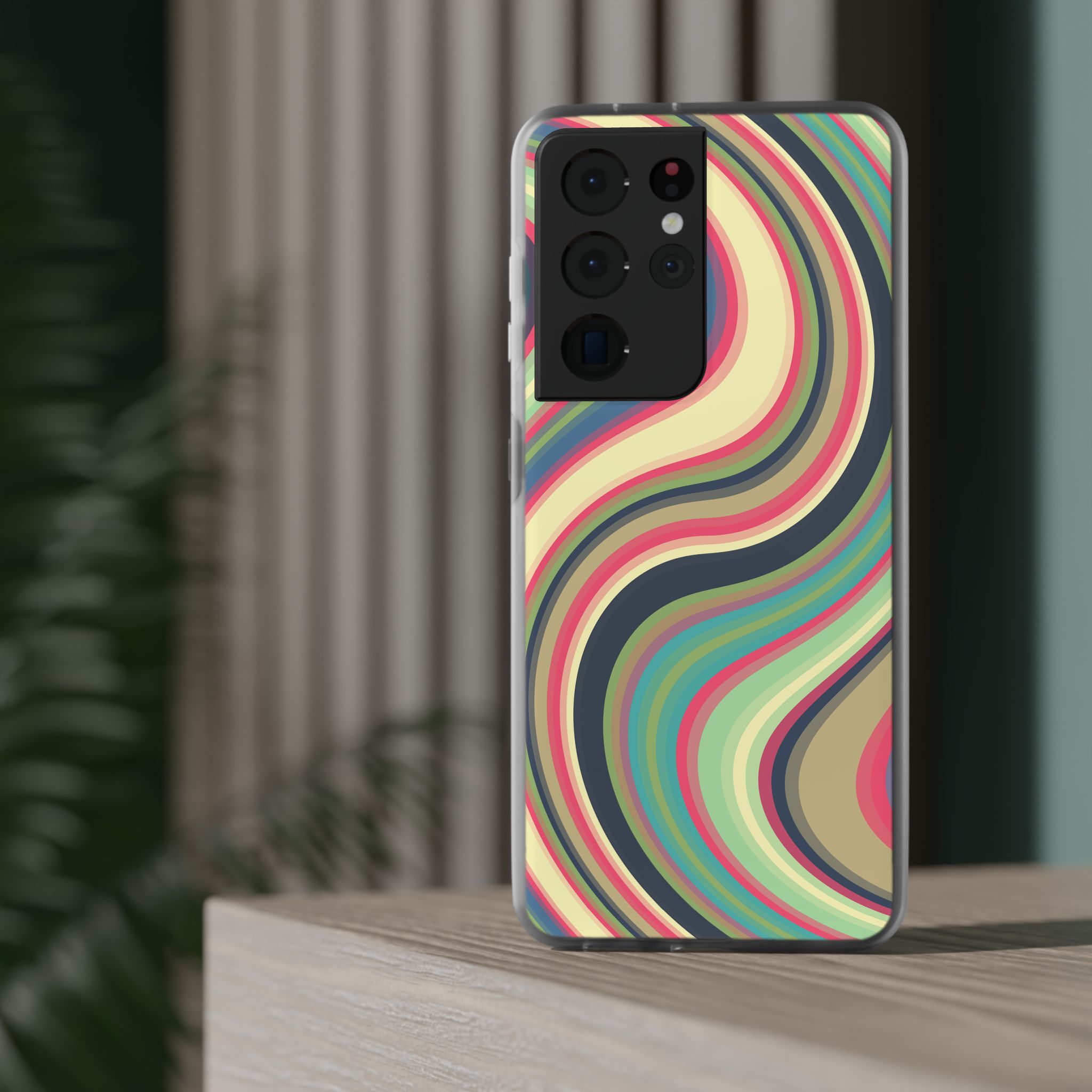 Colorful 1970s-Inspired Abstract Pattern– Retro Swirl Phone Case - Image 9