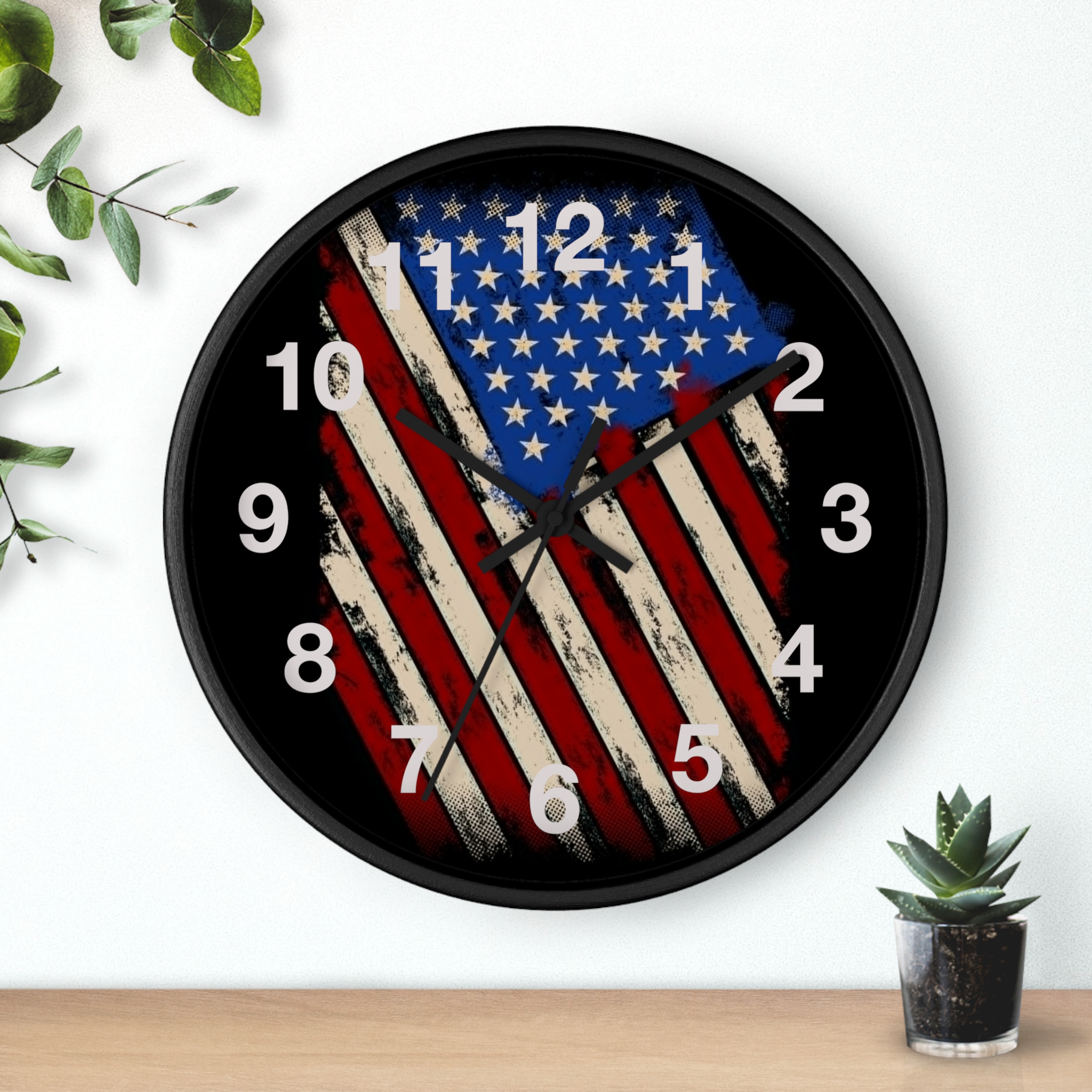 Patriotic Distressed American Flag Wall Clock – Vintage USA Home Decor - Image 12