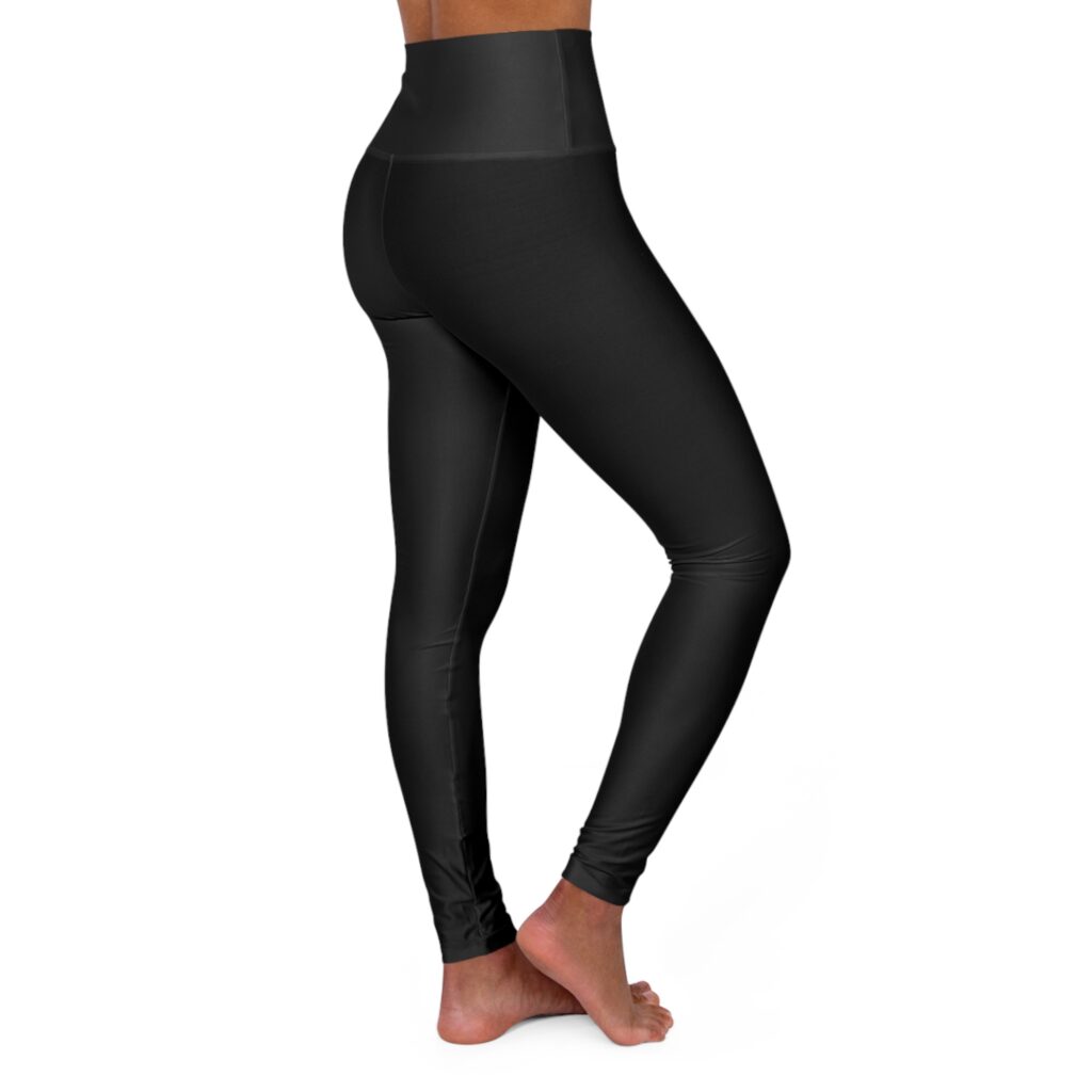 High-Waisted Black Yoga Leggings — Stretch Athletic Leggings for Pilates & Gym