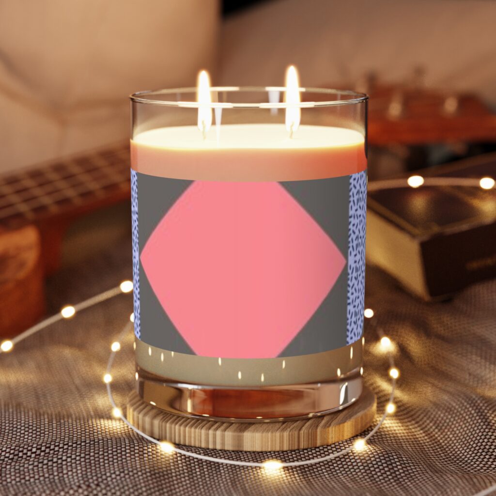 Geometric Glow Scented Candle - 11oz Glass