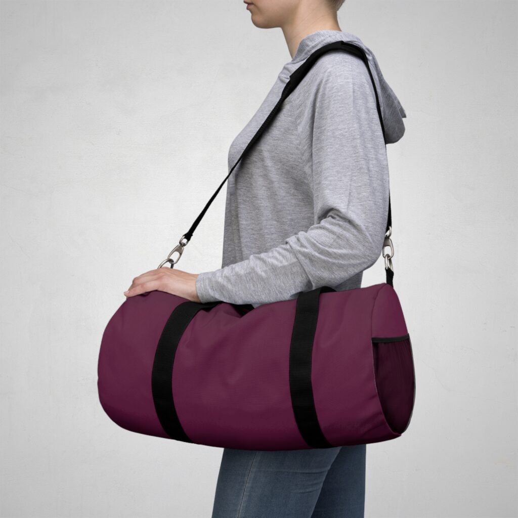 Maroon Travel Duffel Bag — Lightweight Gym & Weekend Overnight Bag