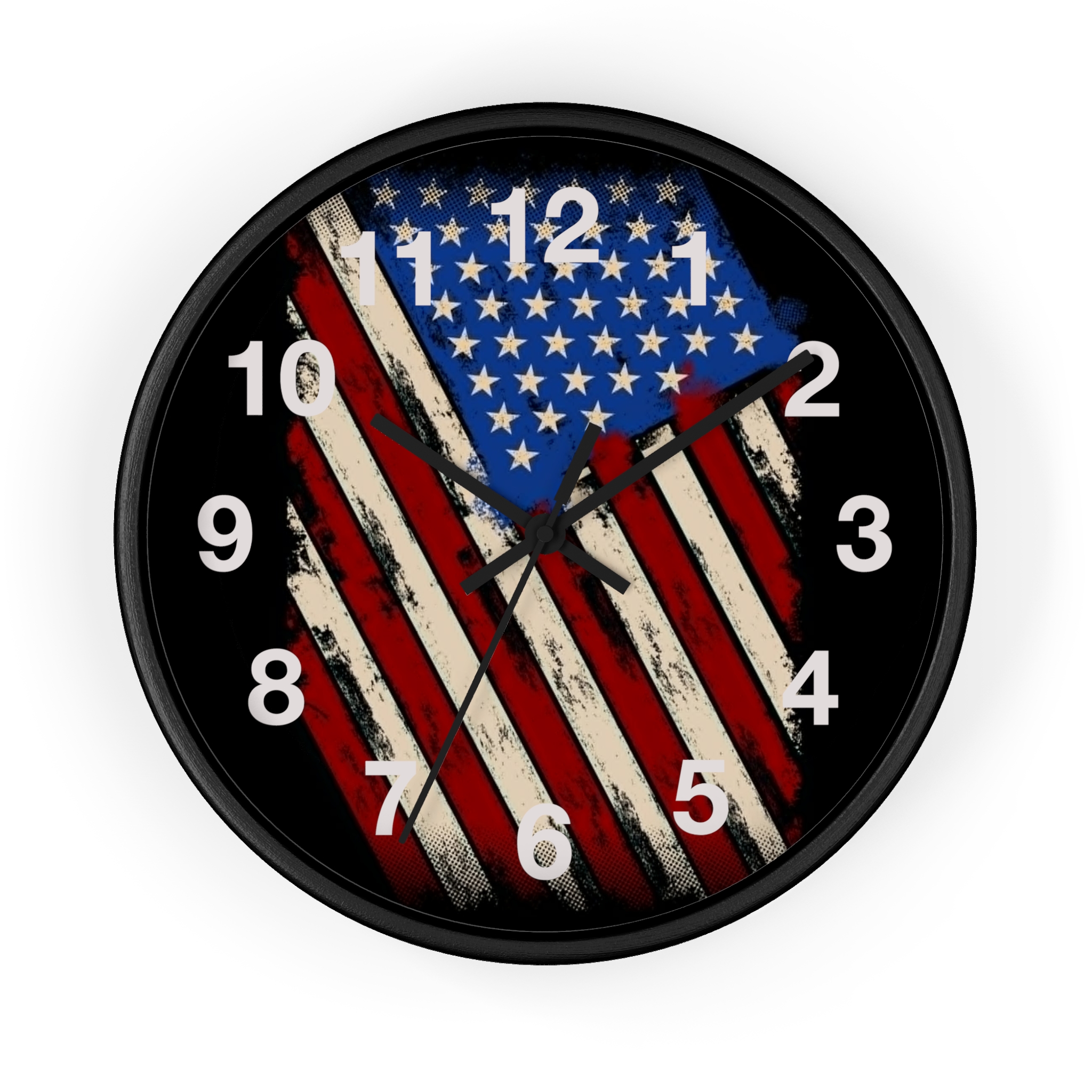 Patriotic Distressed American Flag Wall Clock – Vintage USA Home Decor - Image 10