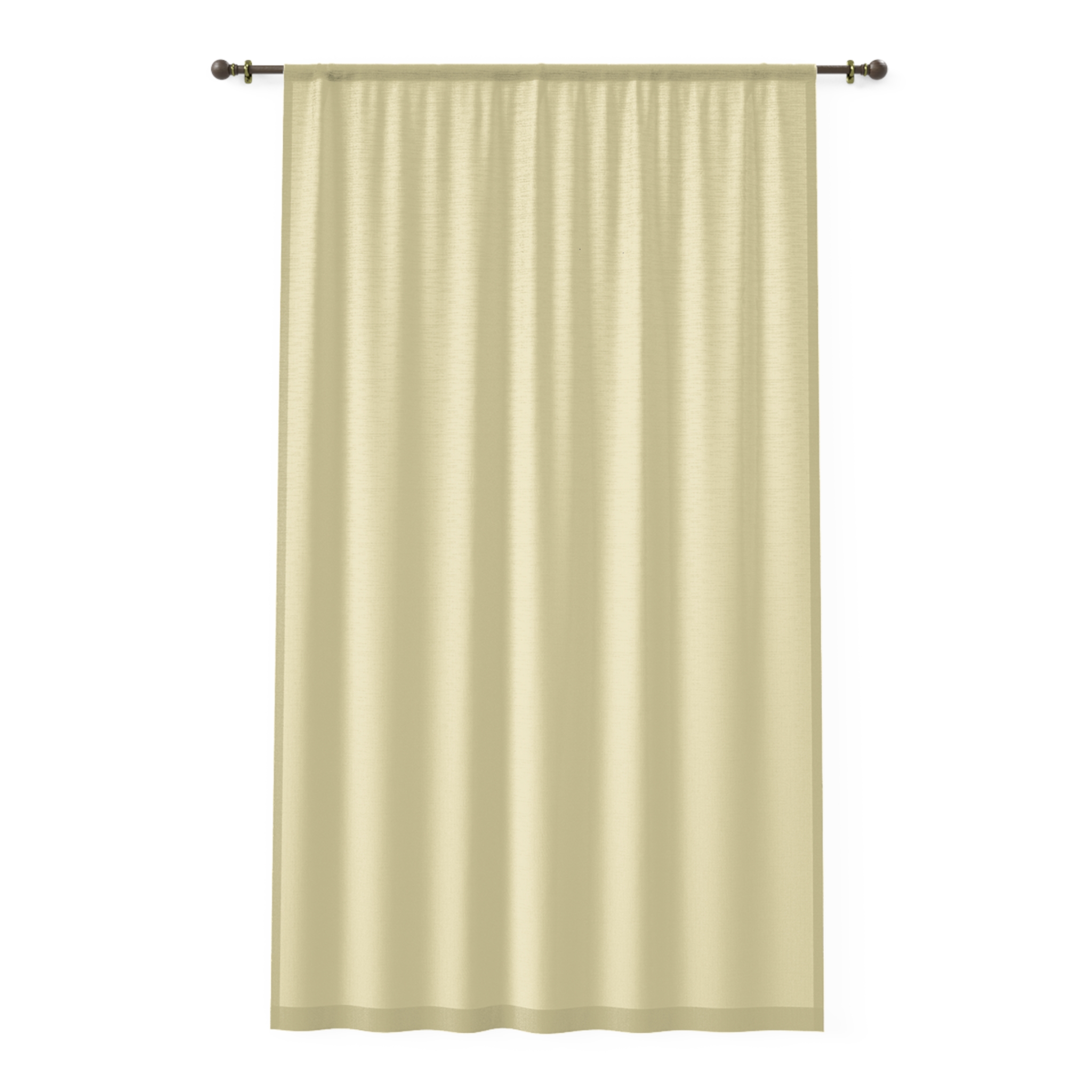 Sheer Yellow Window Curtain — Lightweight Sun-Filtering Drapery for Living Room & Bedroom - Image 2