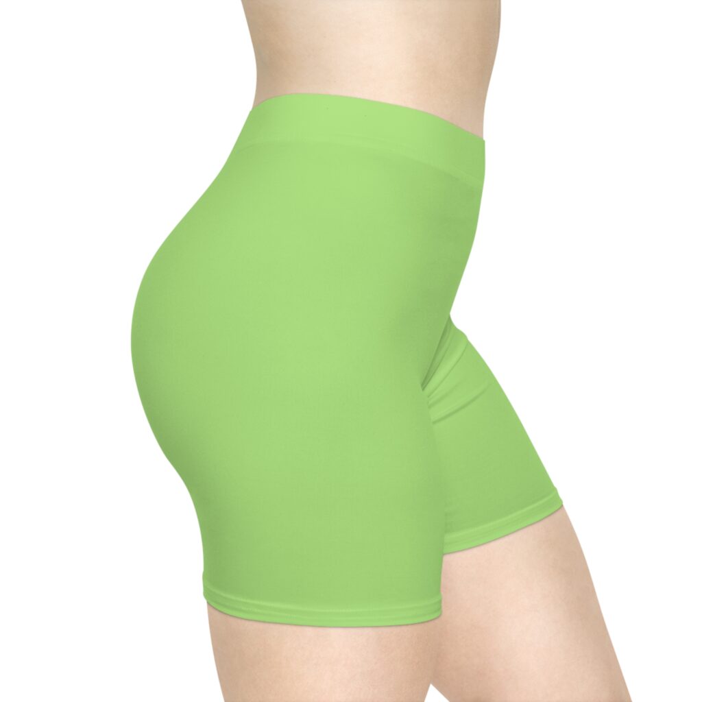Neon Lime Women's Biker Shorts — High-Waist Activewear