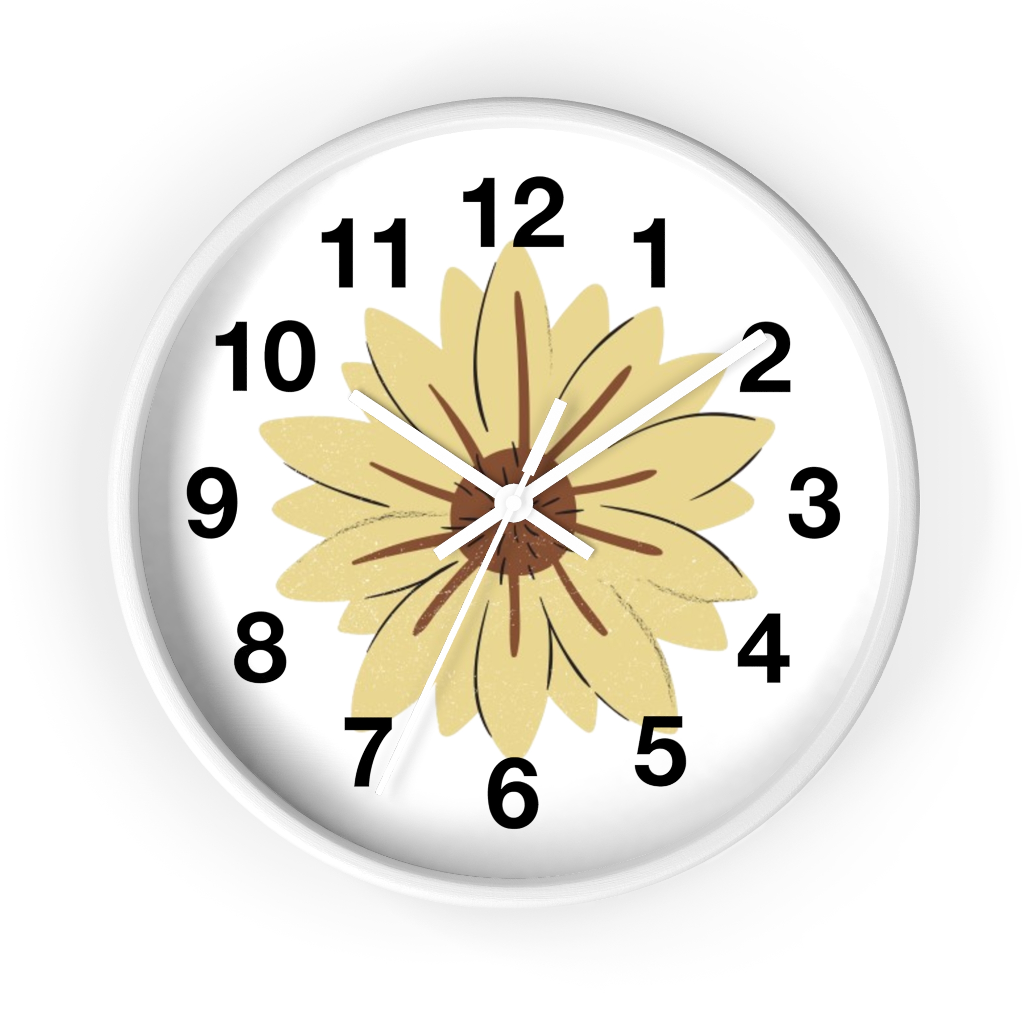Sunflower Wall Clock — Minimal Floral Home Decor Clock - Image 10