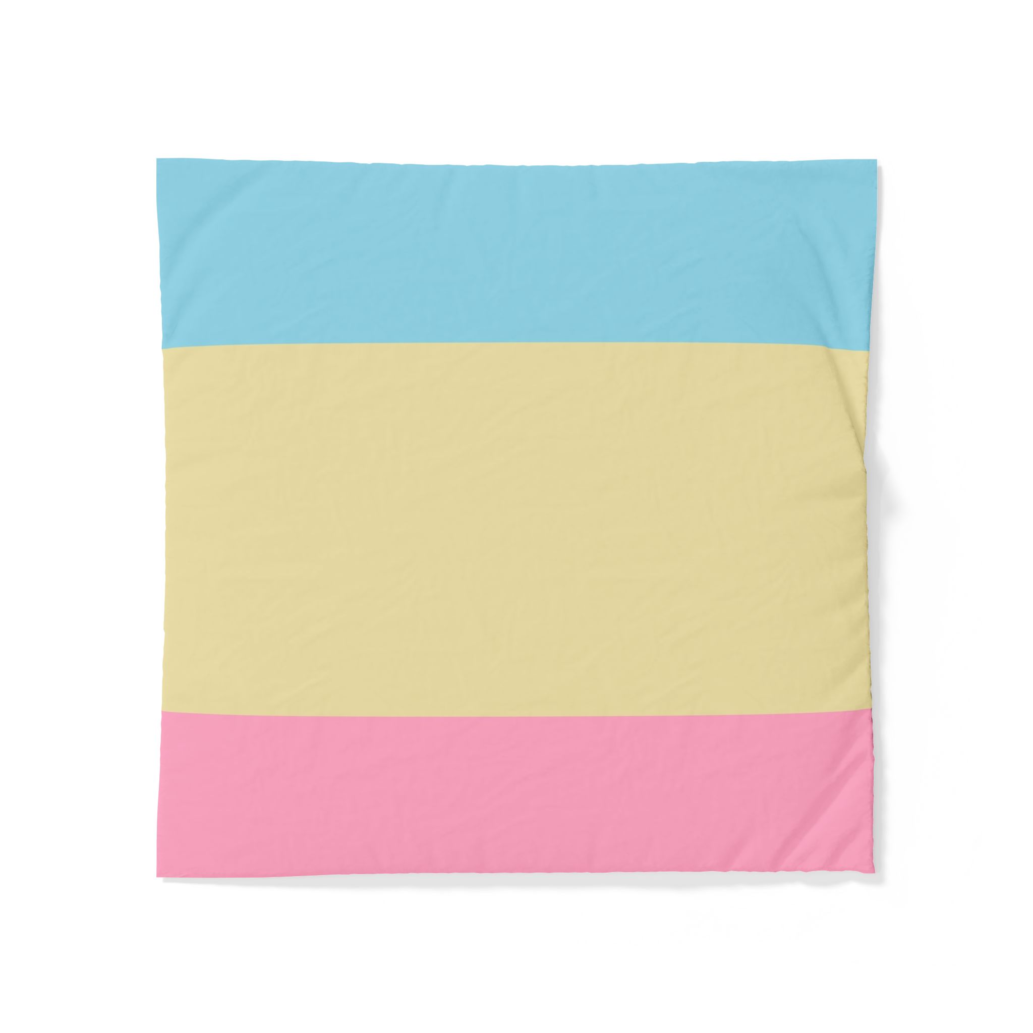 Pastel Stripes Cotton Duvet Cover — Blue Yellow Pink Colorblock Bedding - Image 7