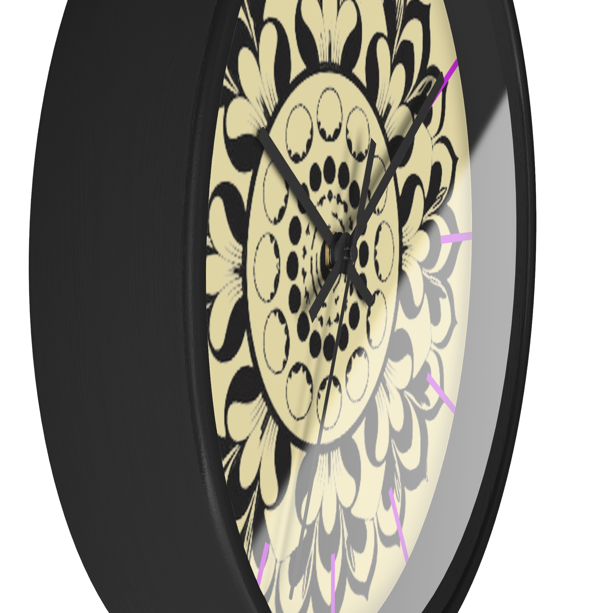 Mandala Moon Phase Wall Clock — Boho Floral Lunar Home Decor - Image 3