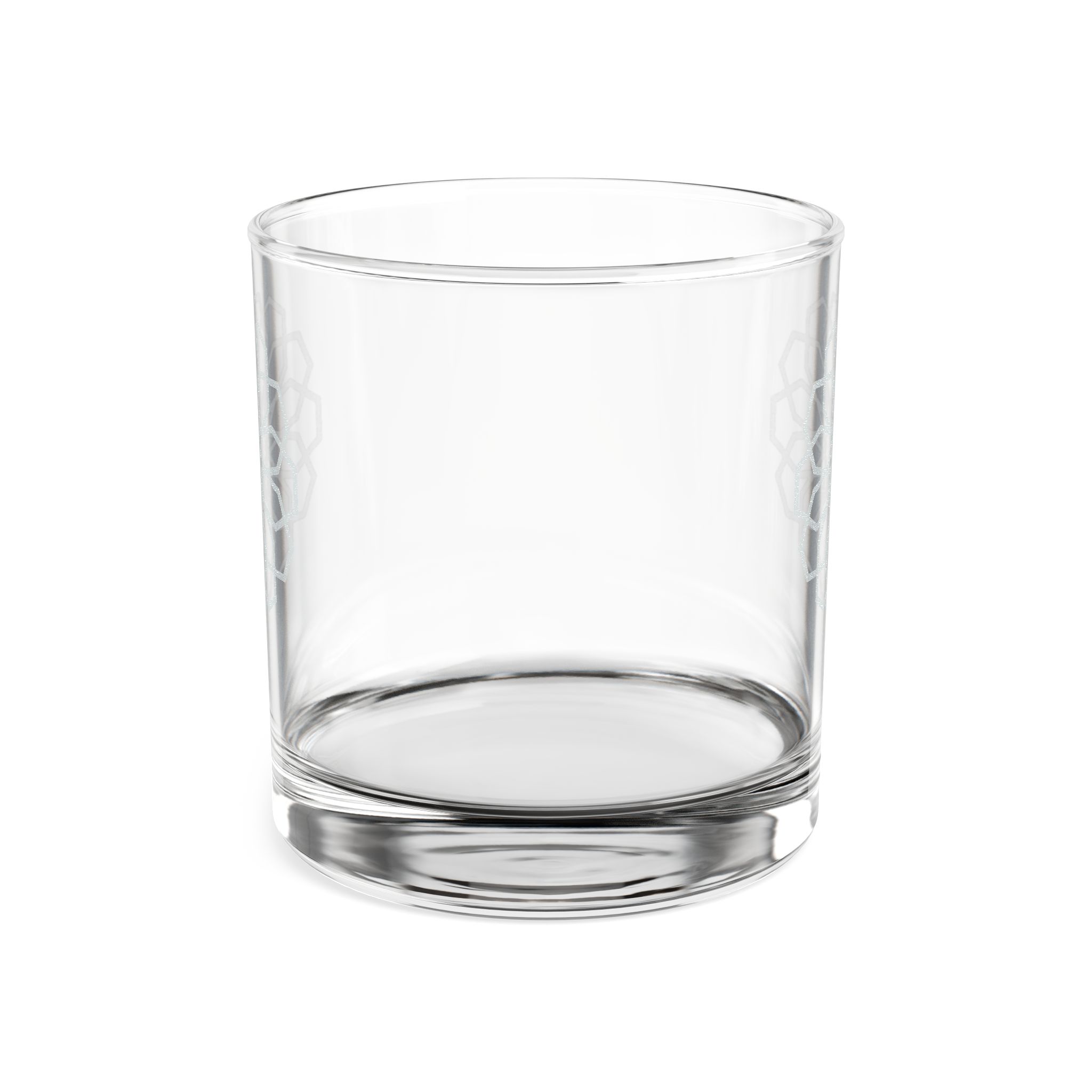 Engraved Floral Whiskey Glass - 10.5 oz Crystal Rocks Tumbler - Image 5