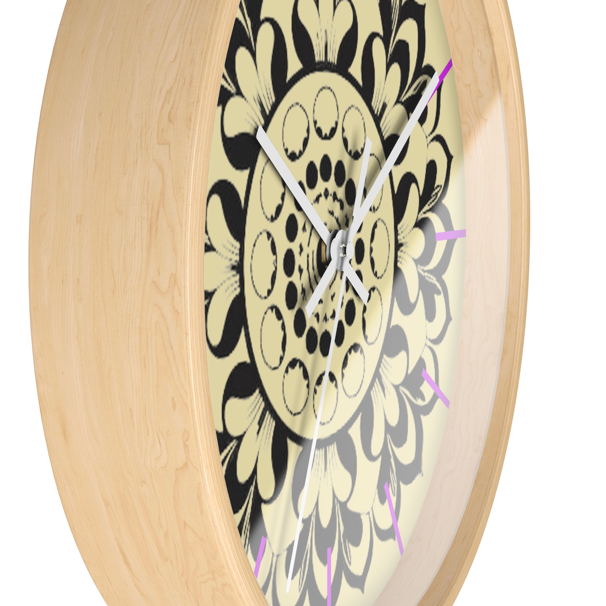 Mandala Moon Phase Wall Clock — Boho Floral Lunar Home Decor - Image 17