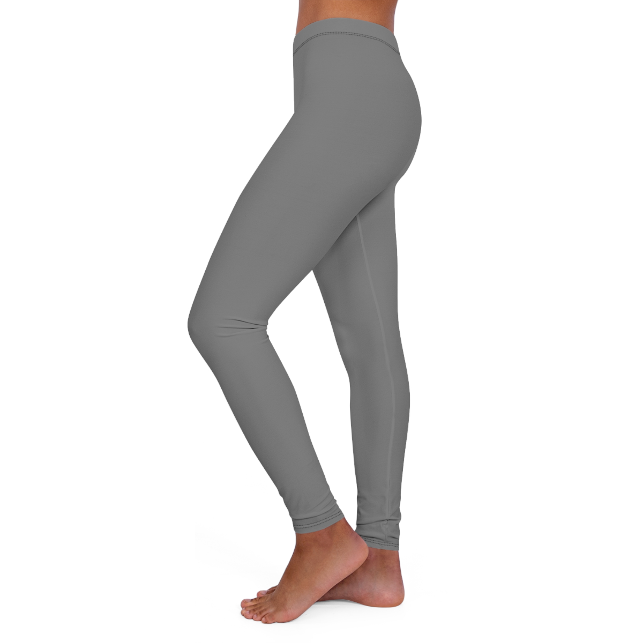 Women's Grey Everyday Spandex Leggings — Comfort Stretch AOP - Image 4