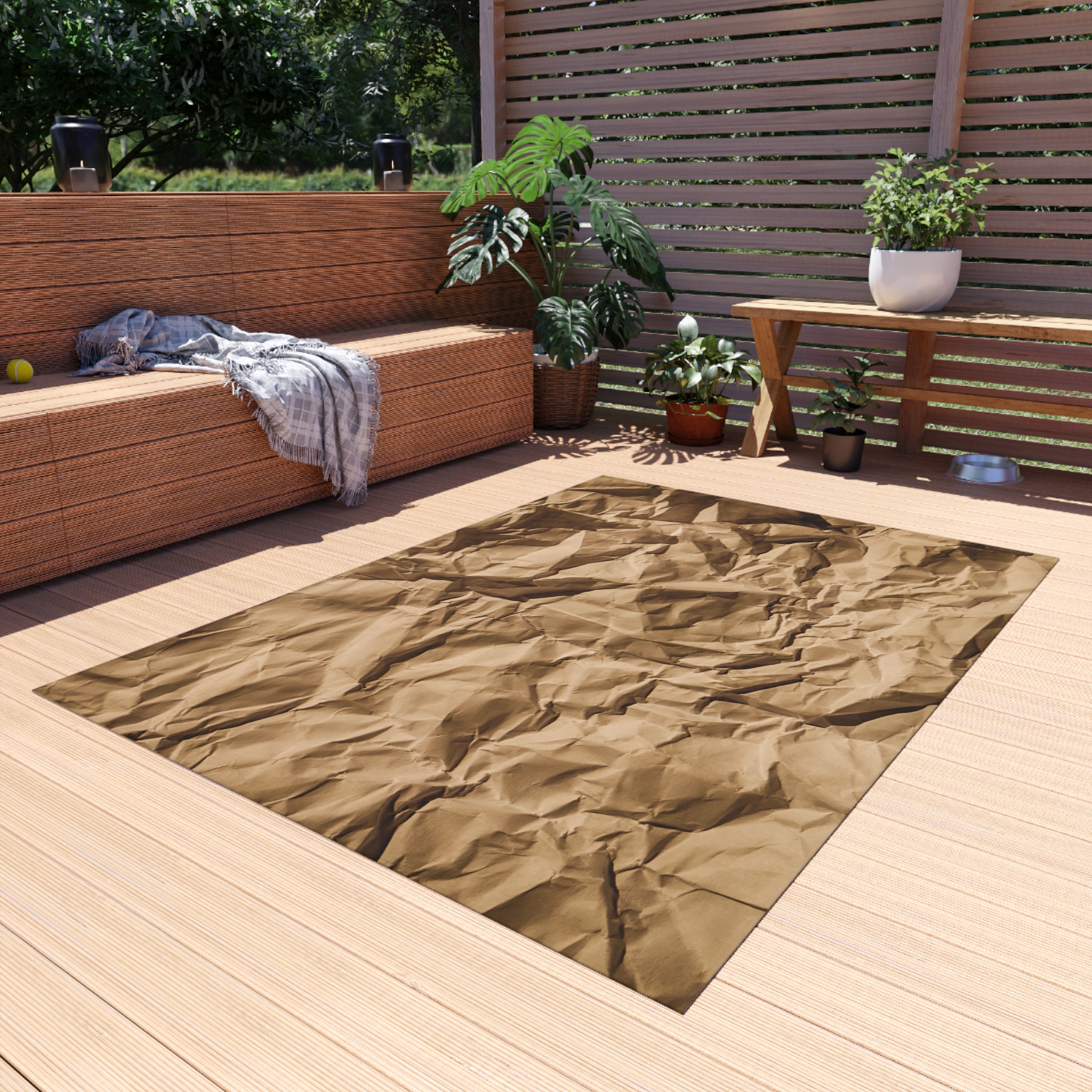 Neutral Textured Outdoor Rug — Weatherproof Patio Mat for Porch, Deck, & Entryway - Image 15