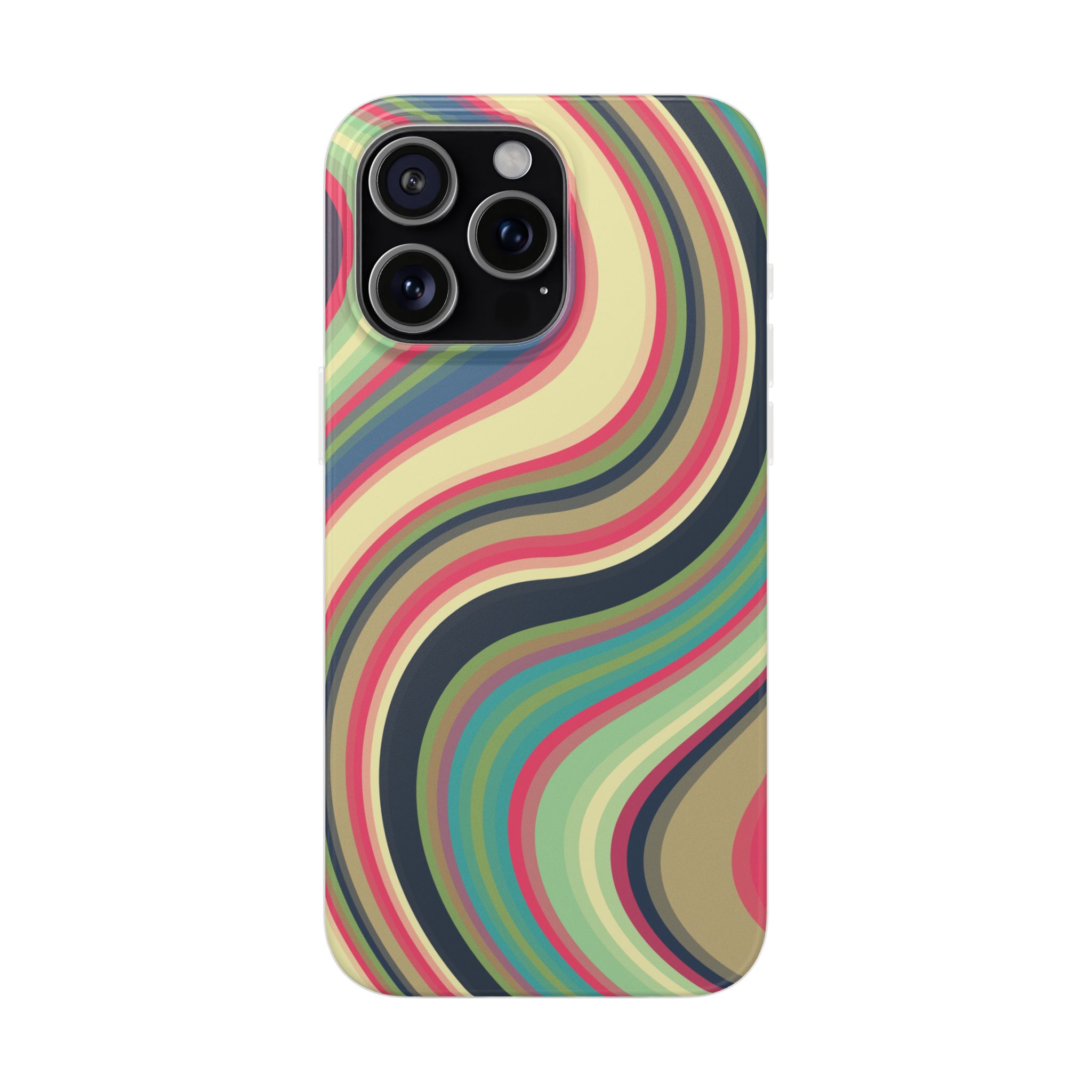 Colorful 1970s-Inspired Abstract Pattern– Retro Swirl Phone Case - Image 79