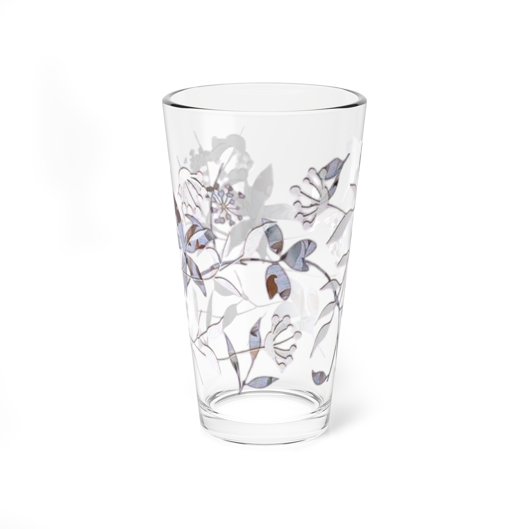 Floral Vine 16oz Mixing Glass — Botanical Cocktail Mixing Tumbler - Image 3