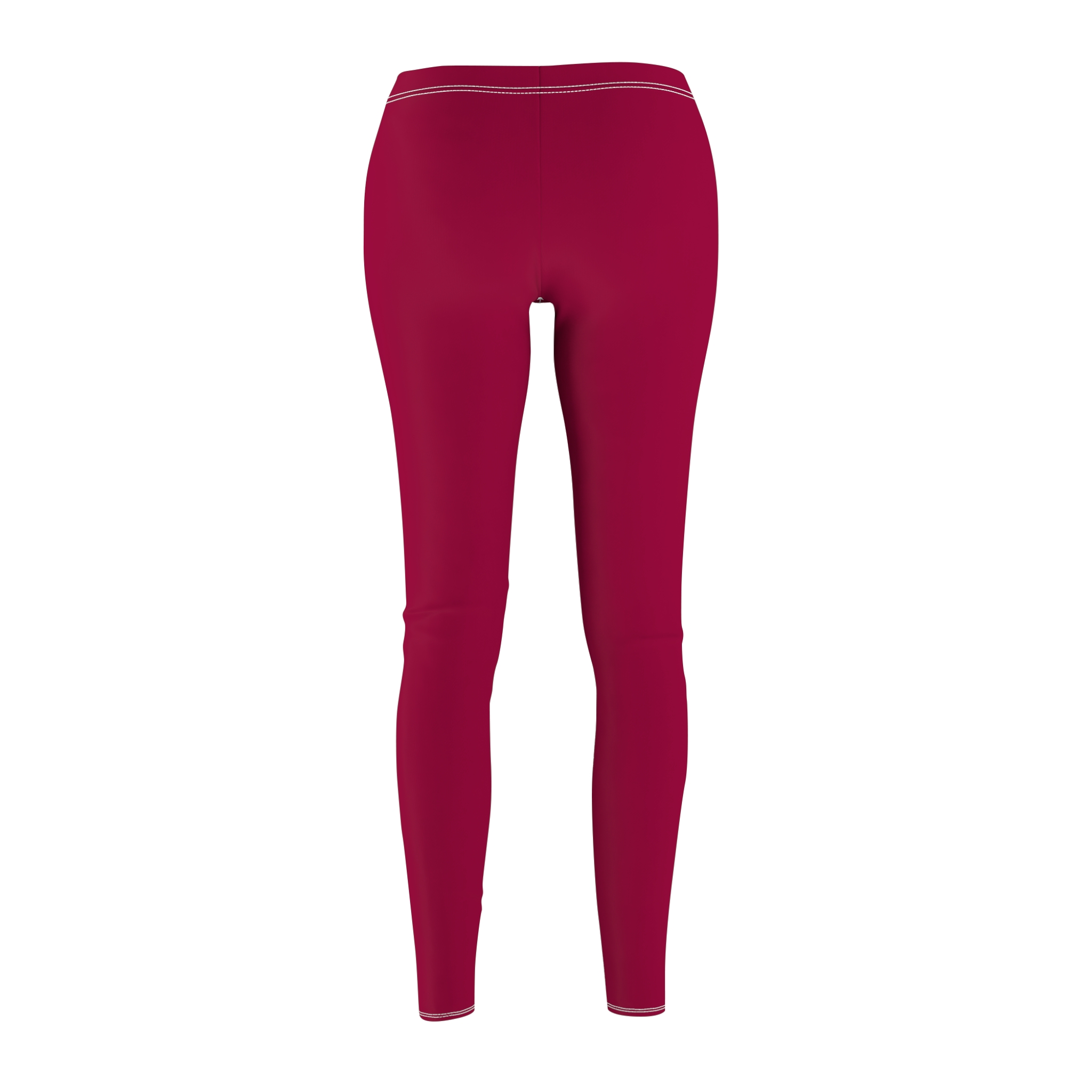 Women's Maroon Everyday Leggings — Stretchy Casual AOP Pants - Image 3