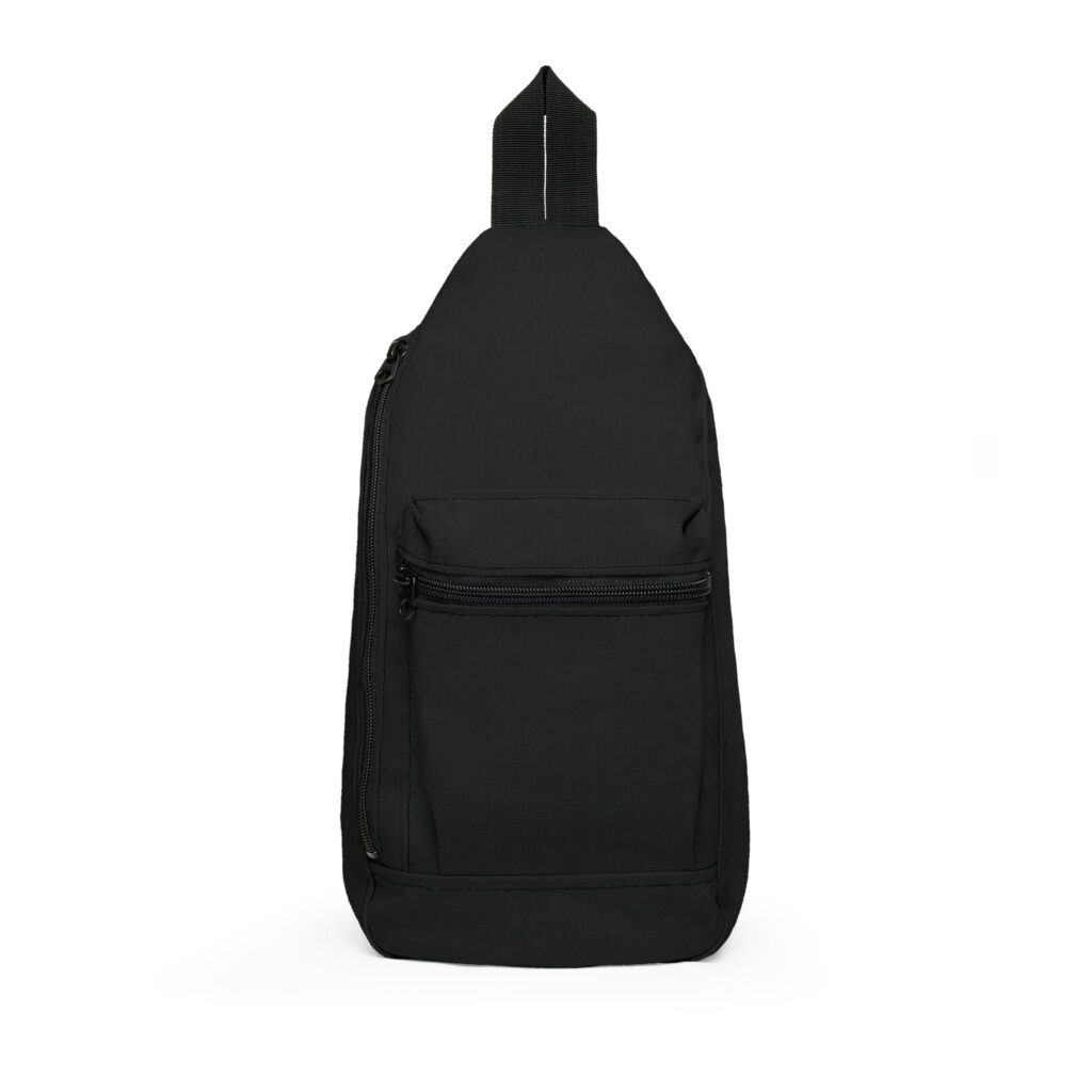 Minimal Black Sling Bag — Compact Crossbody Daypack for Travel & Commuting