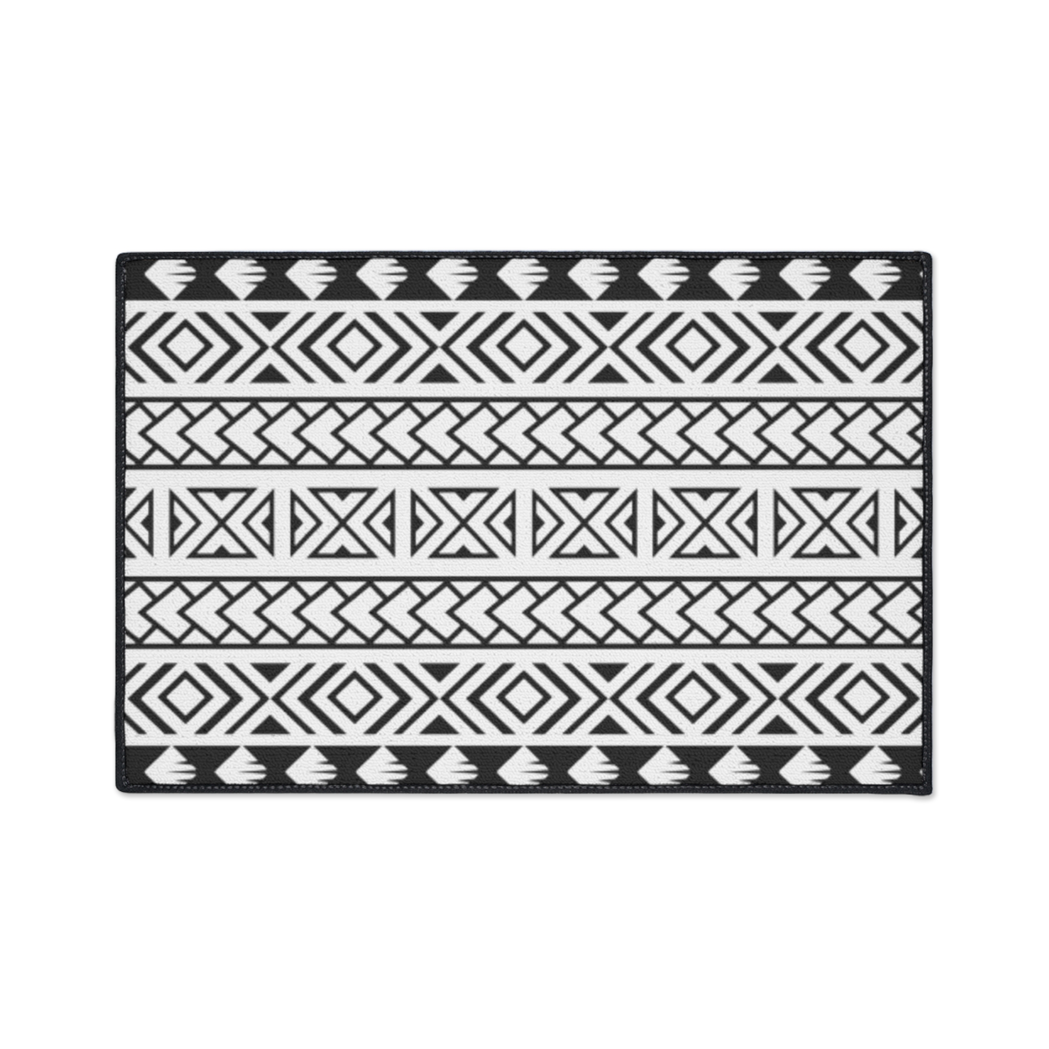 Aztec Black & White Floor Mat — Heavy-Duty Tribal Entry Rug - Image 17