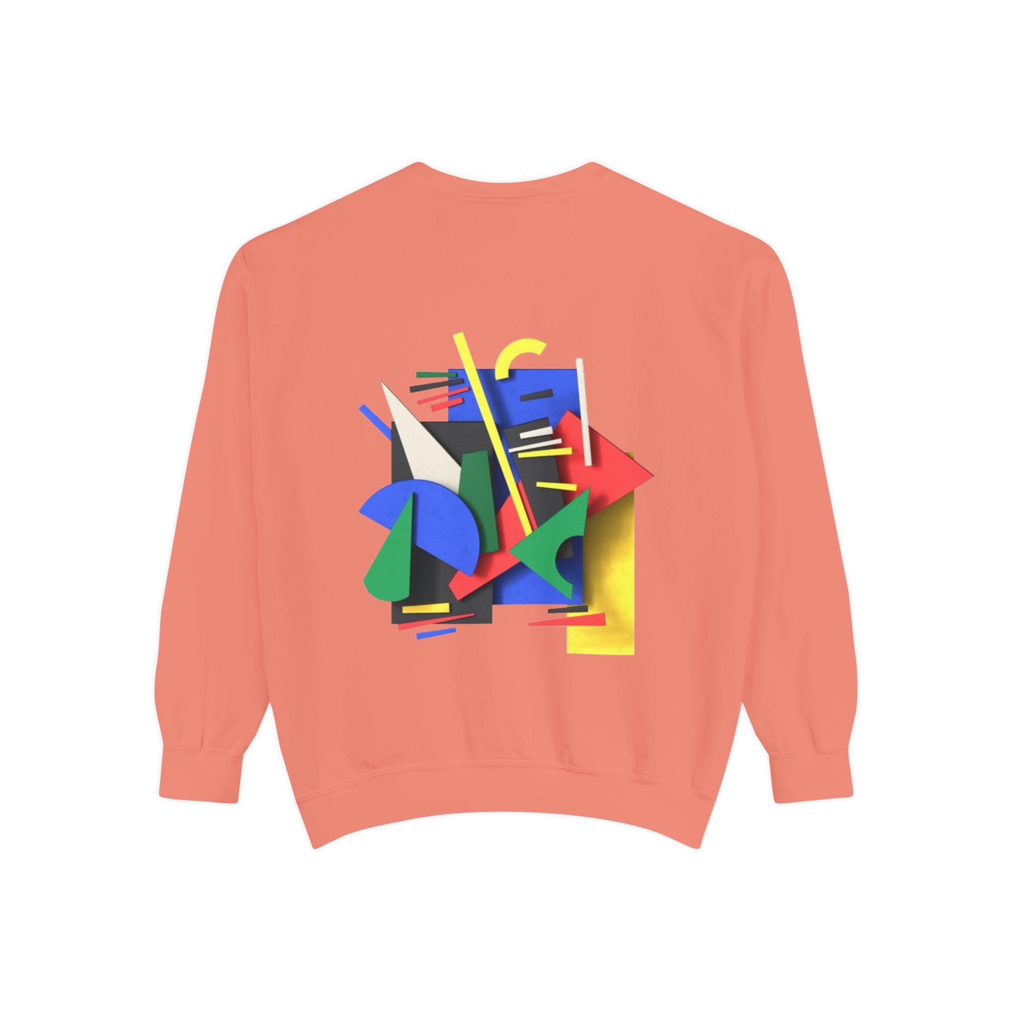 Abstract Geometric Crewneck Sweatshirt — Colorful 80s Retro Art Design - Image 14