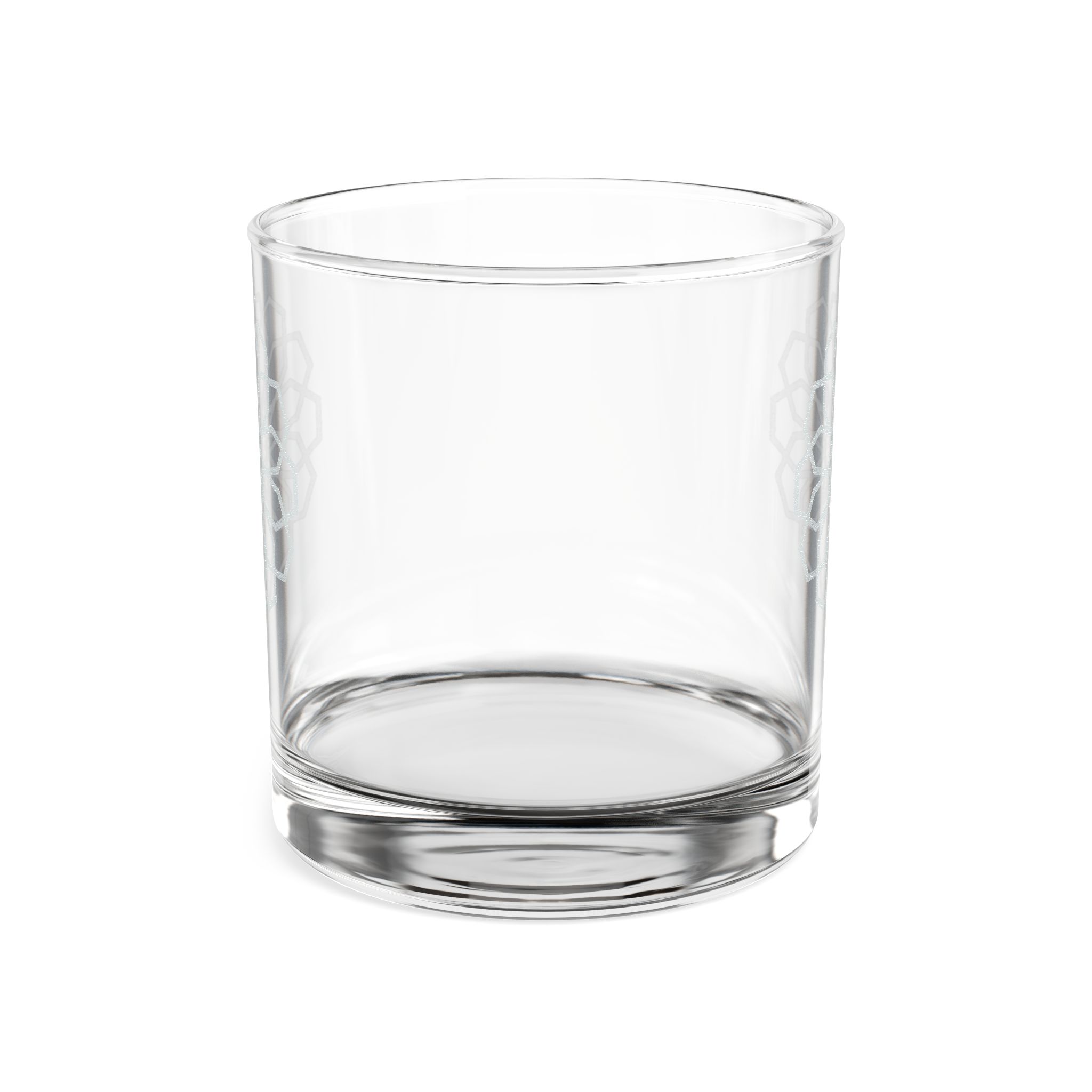 Engraved Floral Whiskey Glass - 10.5 oz Crystal Rocks Tumbler - Image 4