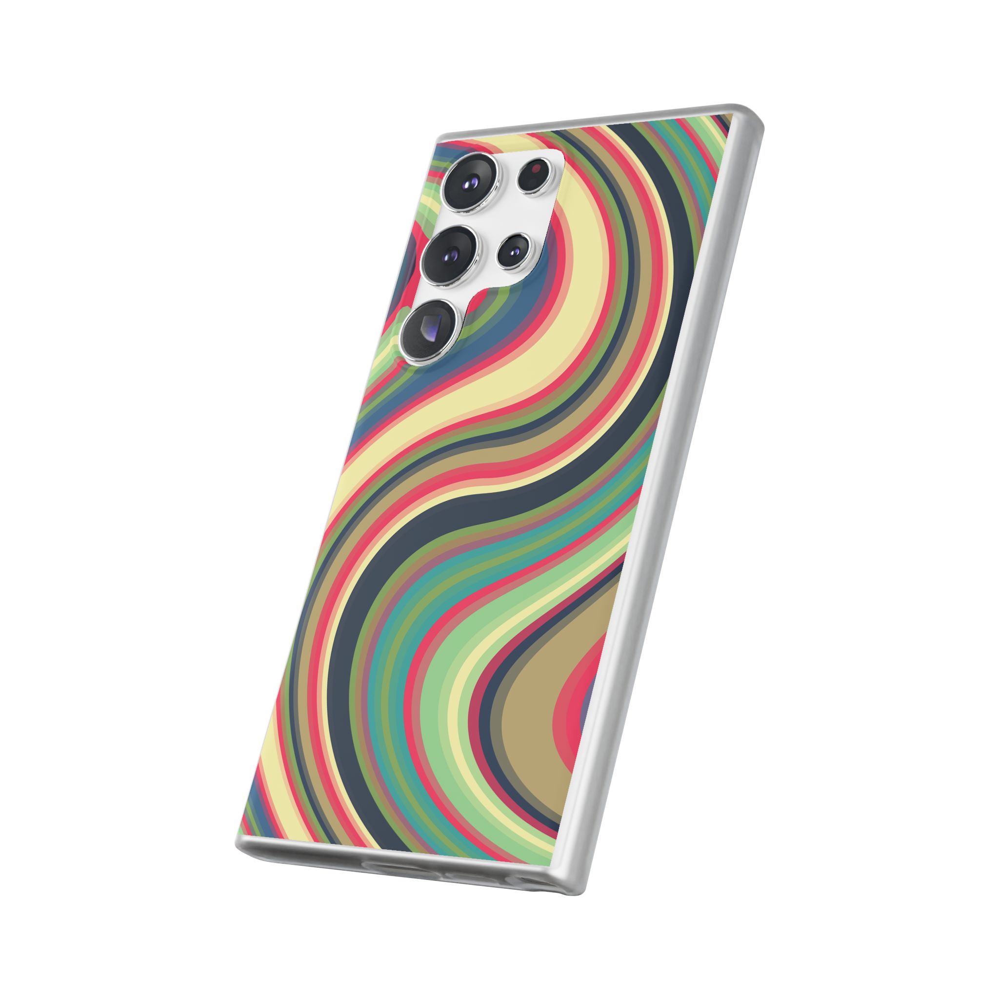 Colorful 1970s-Inspired Abstract Pattern– Retro Swirl Phone Case - Image 66