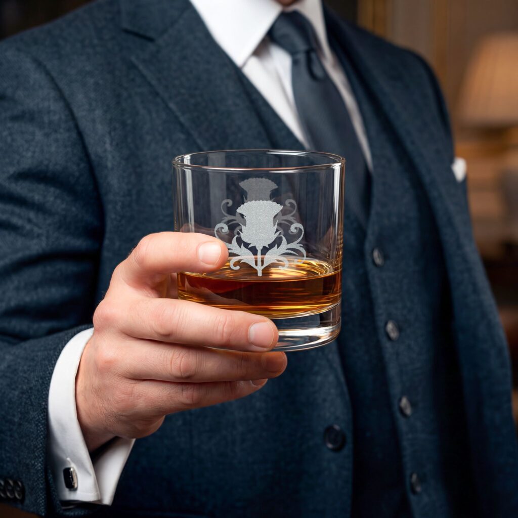 Engraved Whiskey Glass — 10.5 oz Cat Silhouette Rocks Glass