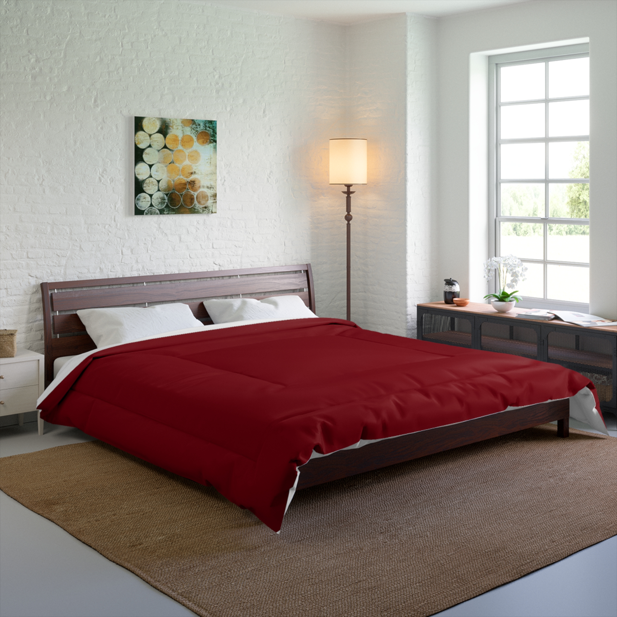 Solid Burgundy Comforter - Cozy Lightweight Bedspread for Bedroom & Dorm - Image 6
