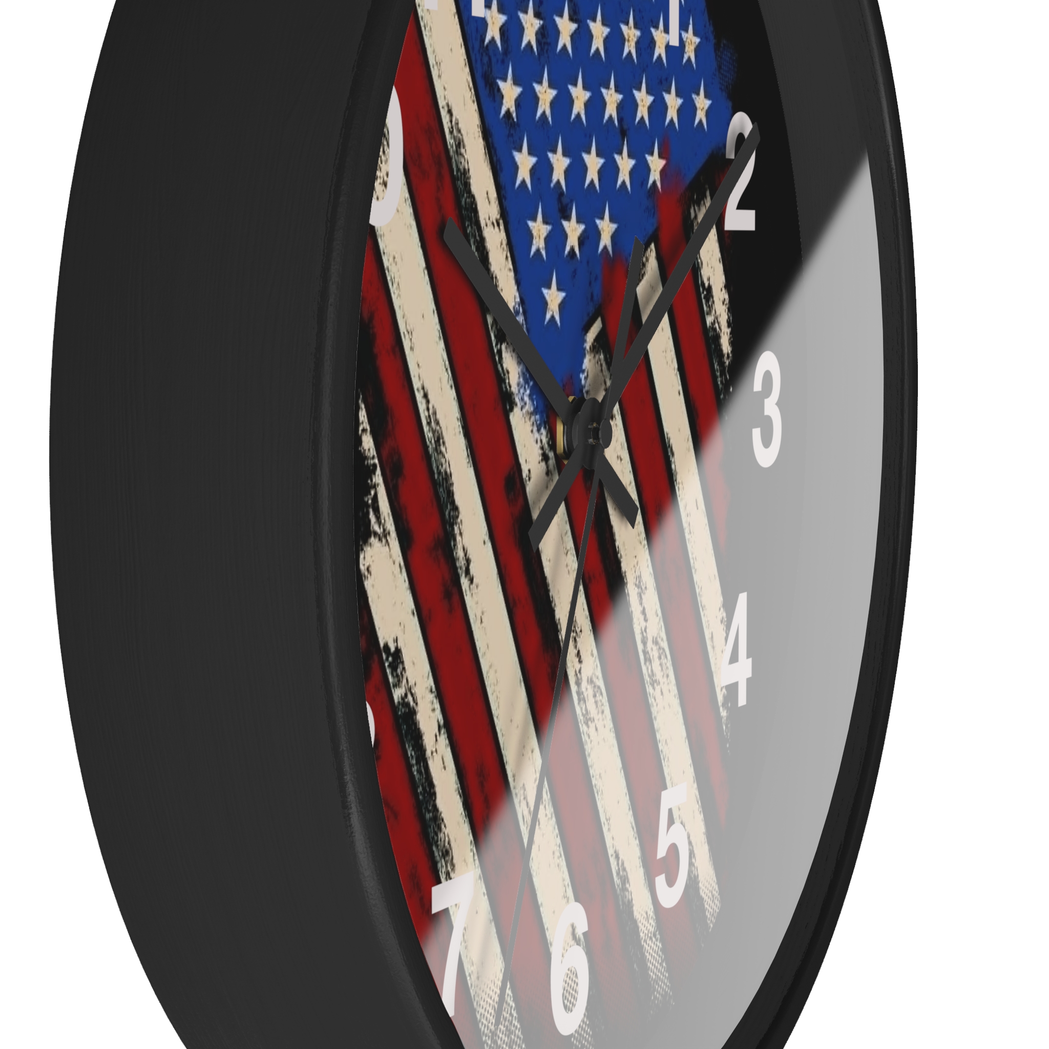 Patriotic Distressed American Flag Wall Clock – Vintage USA Home Decor - Image 11