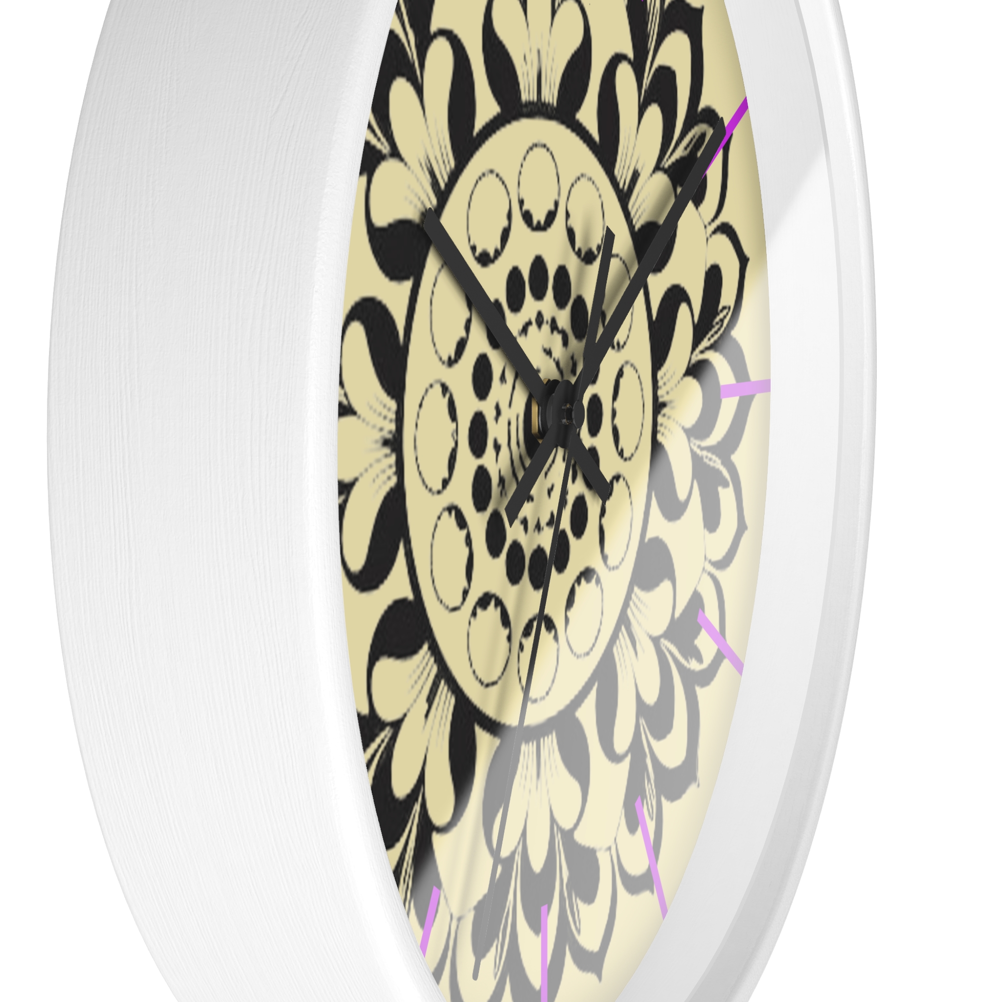 Mandala Moon Phase Wall Clock — Boho Floral Lunar Home Decor - Image 8