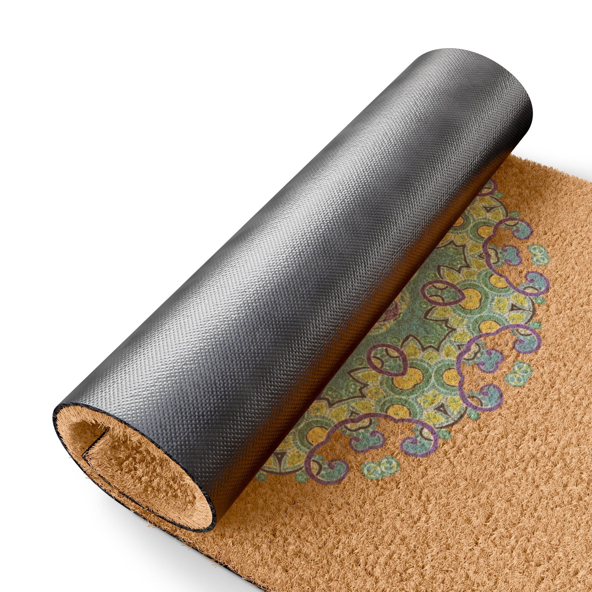 Boho Mandala Doormat – Colorful Turquoise Entry Mat - Image 3