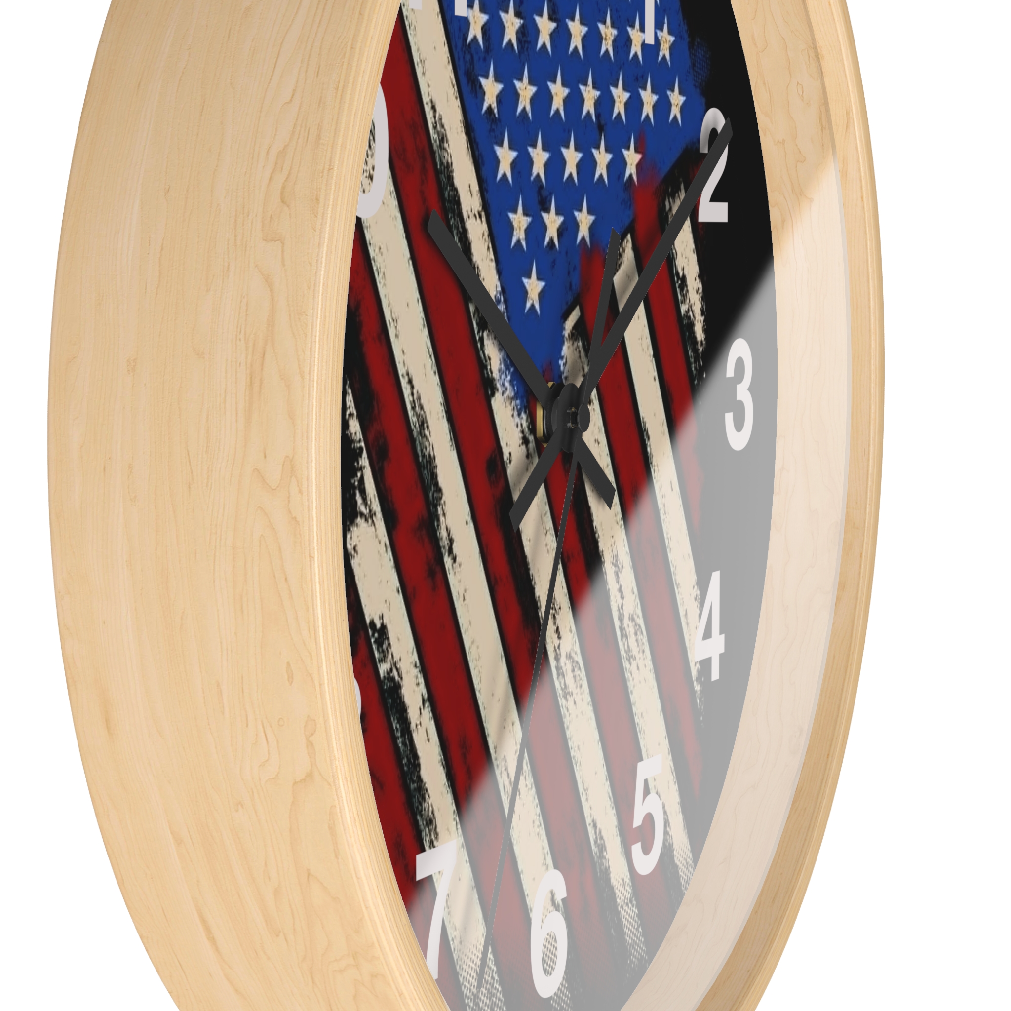 Patriotic Distressed American Flag Wall Clock – Vintage USA Home Decor - Image 17